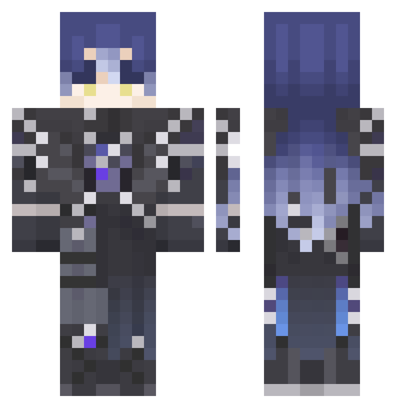 CitizenInPeril Minecraft skin, front and back view