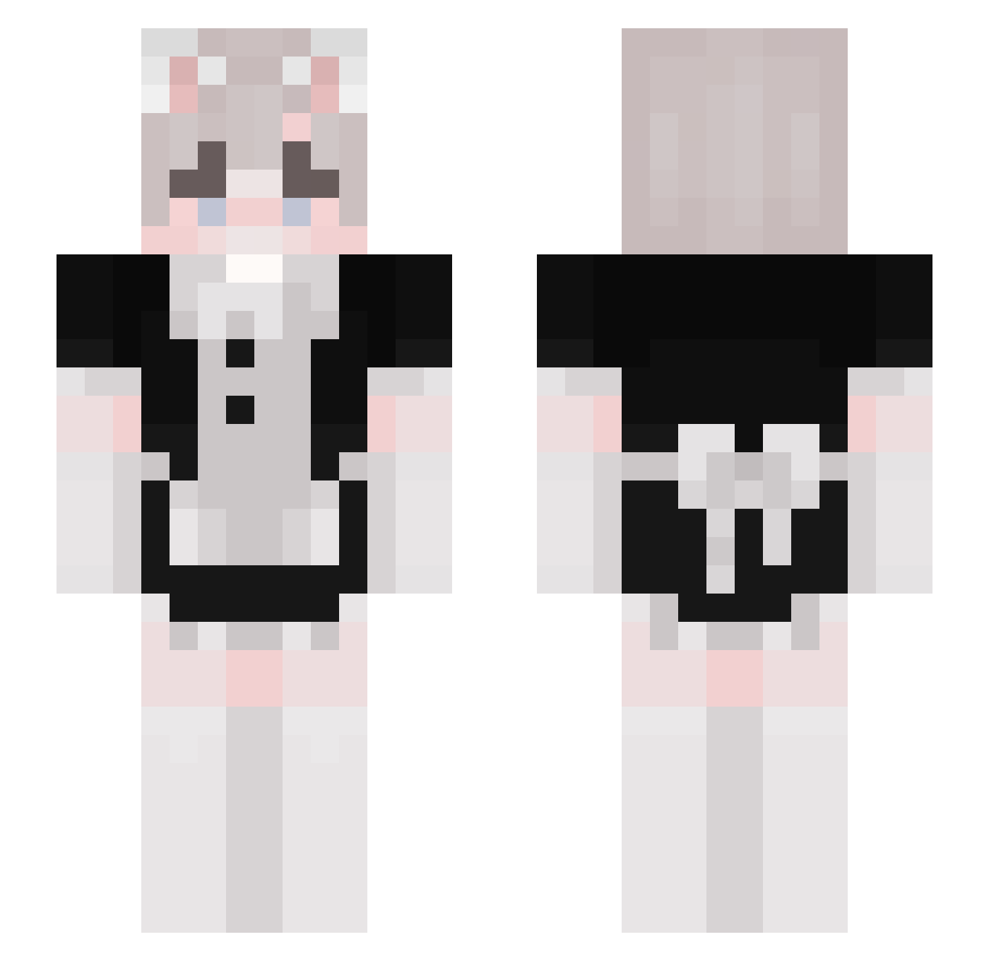 Shiro__NGNL Minecraft skin, front and back view