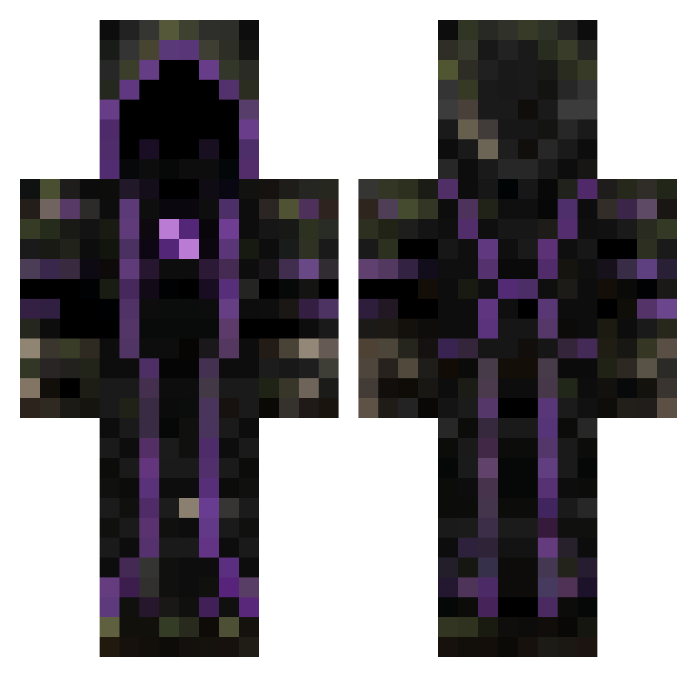 Monkee99 Minecraft skin, front and back view