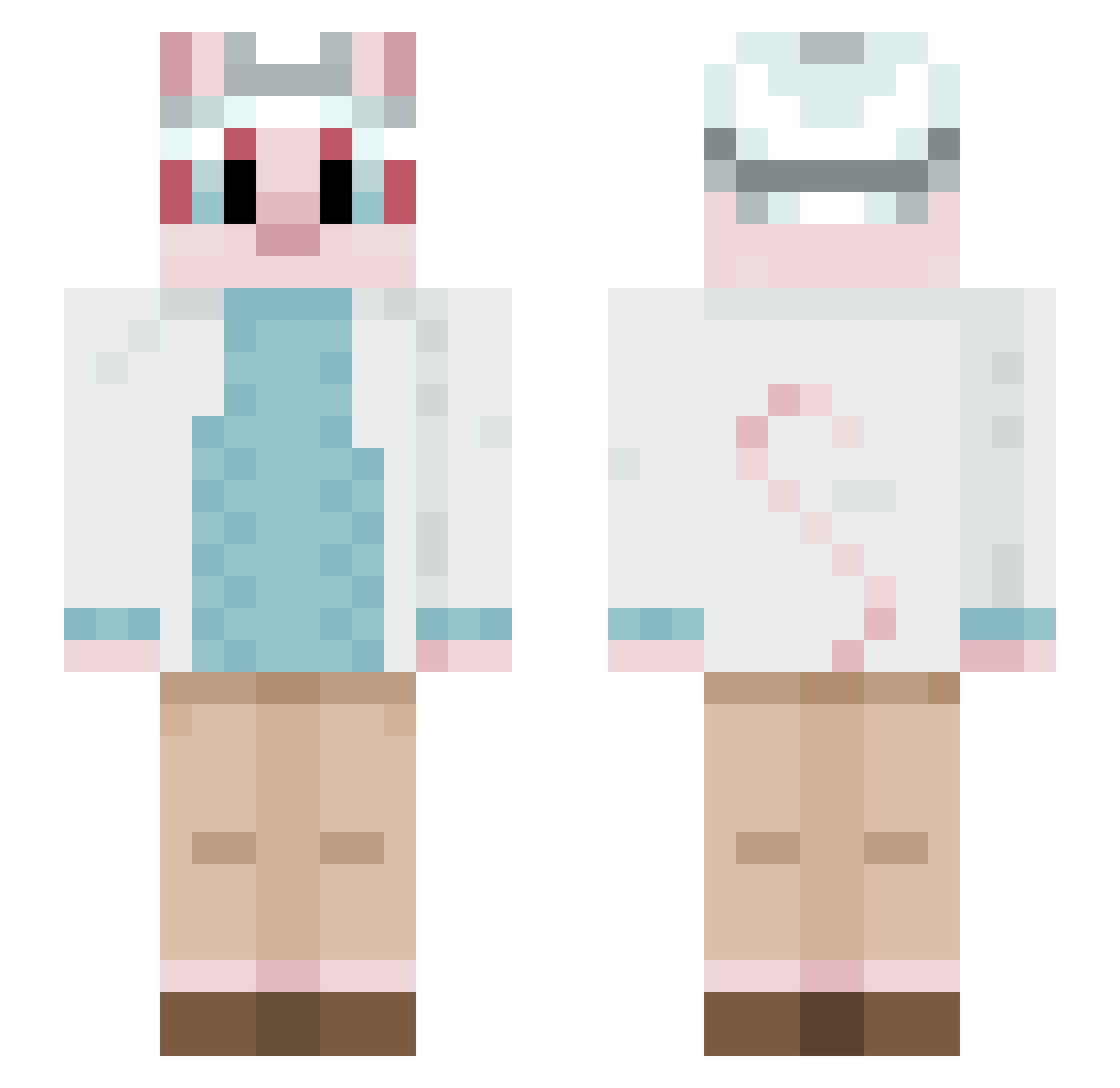 c26c Minecraft skin, front and back view