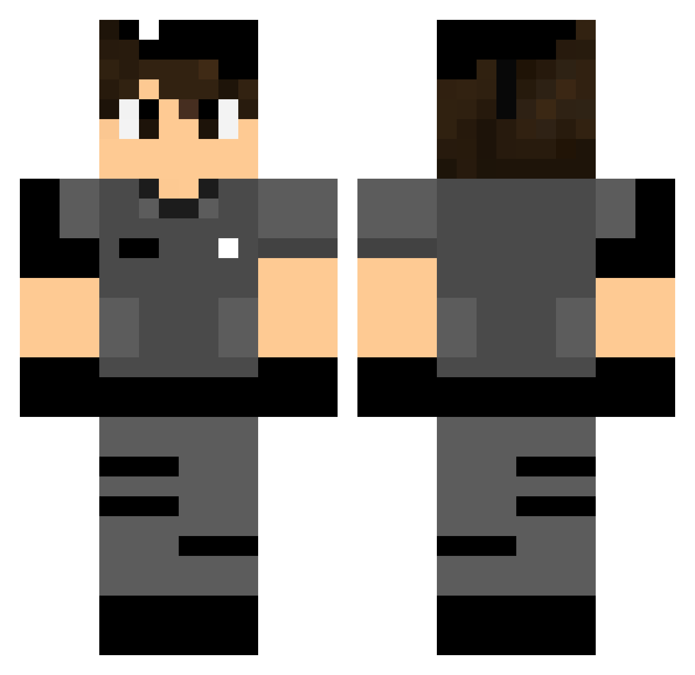 SpiderMatheus07 Minecraft skin, front and back view