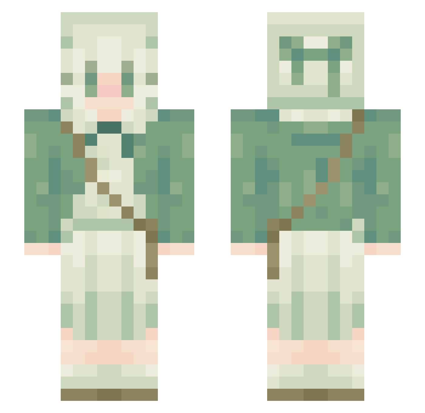 akurane Minecraft skin, front and back view
