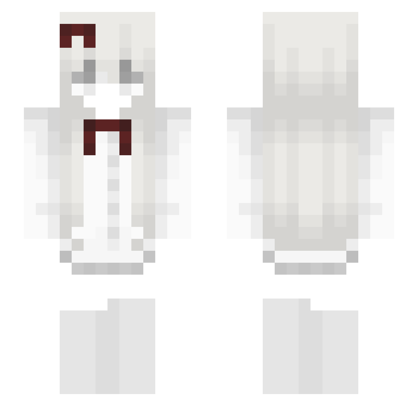 yiyu0 Minecraft skin, front and back view