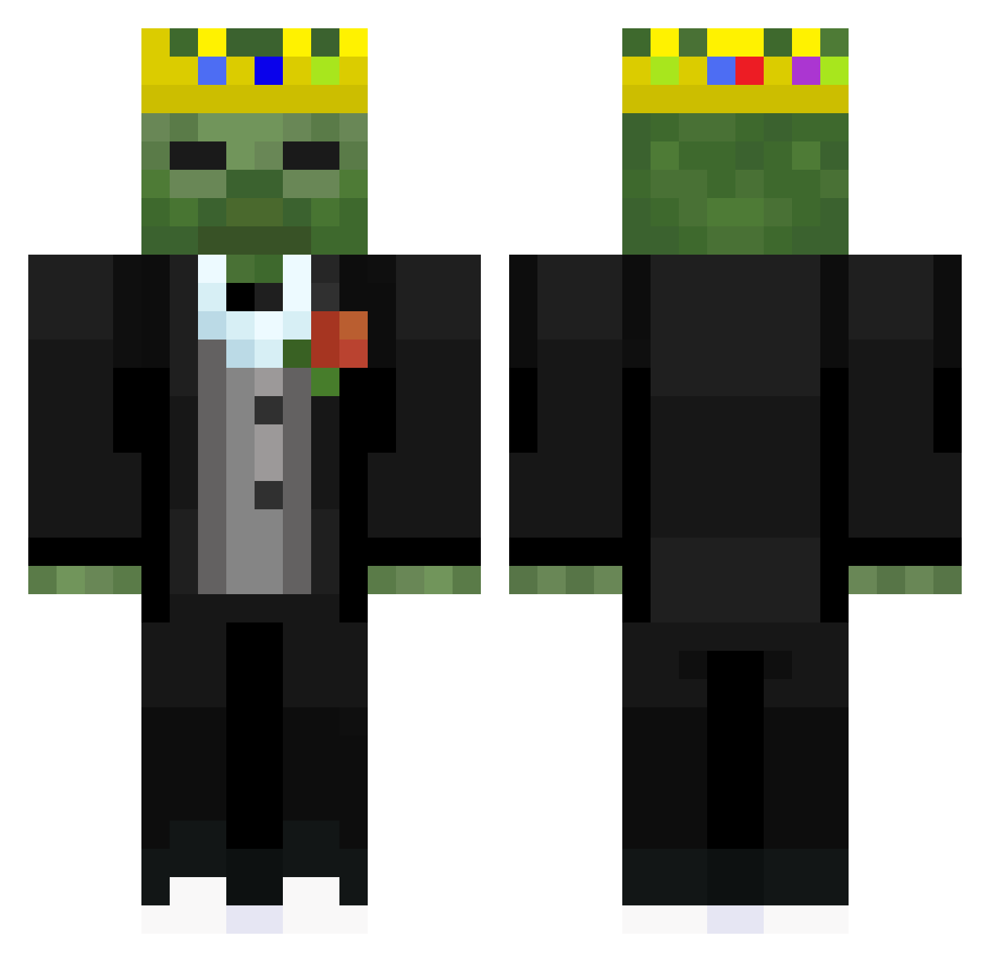 Wizard4559 Minecraft skin, front and back view