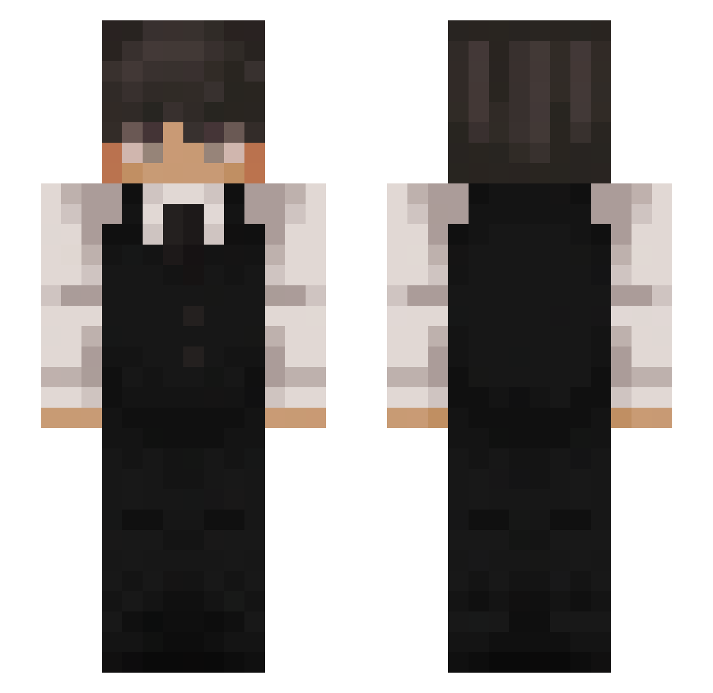 ZWTS Minecraft skin, front and back view