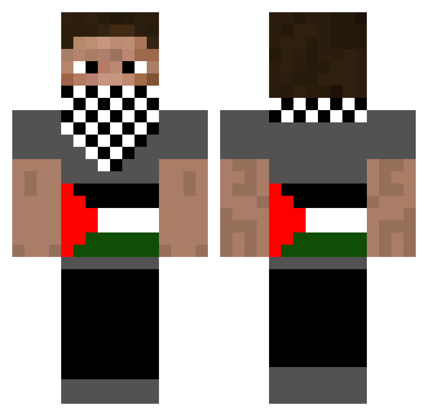 Krake__ Minecraft skin, front and back view