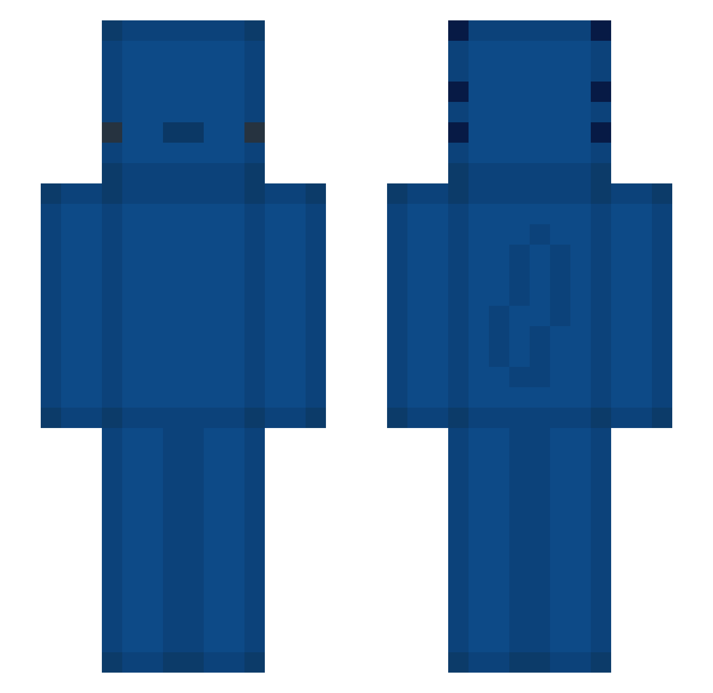 Wintriq Minecraft skin, front and back view