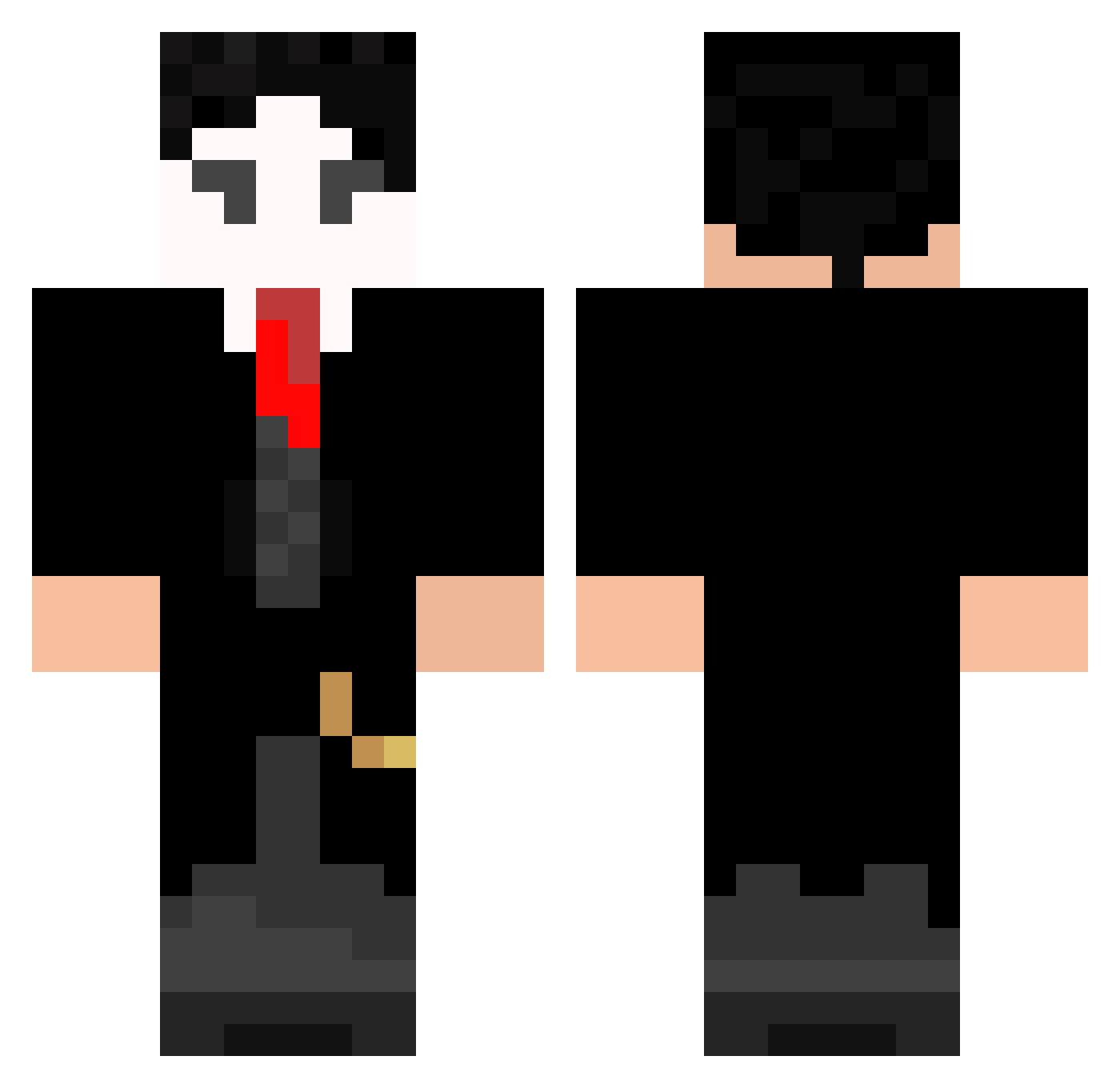 TheShadowWing Minecraft skin, front and back view