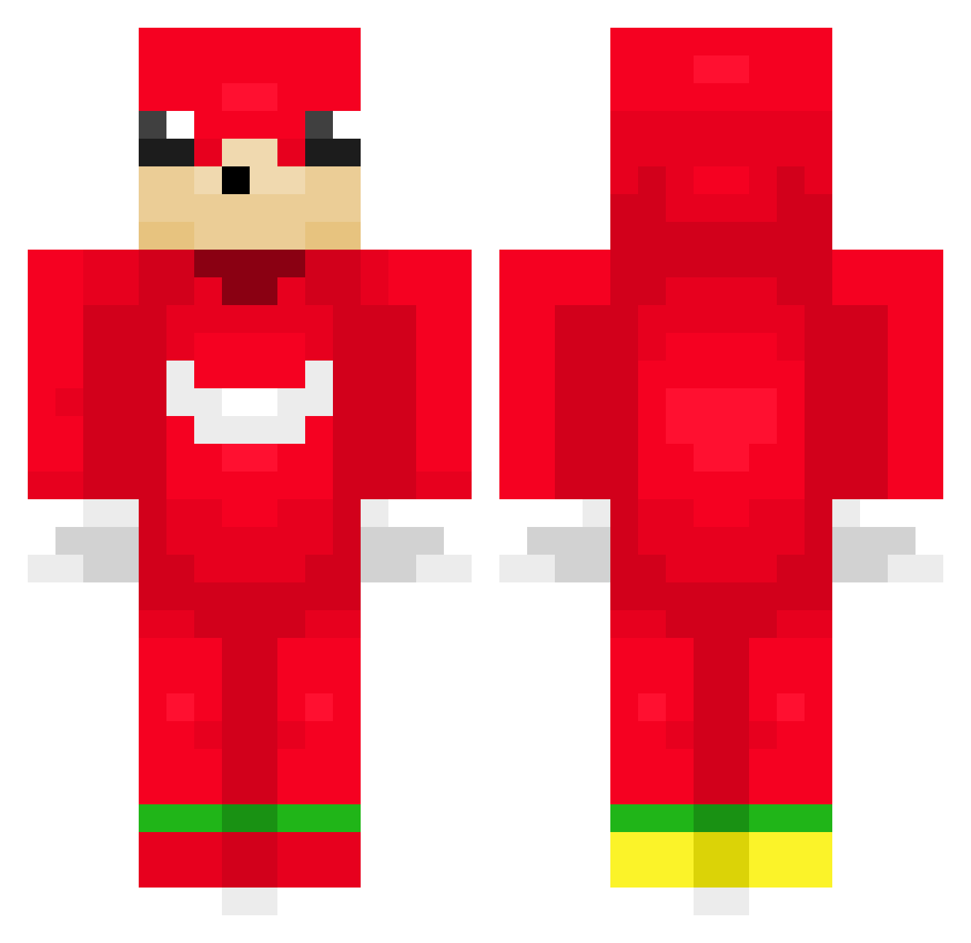 jhonnycox Minecraft skin, front and back view