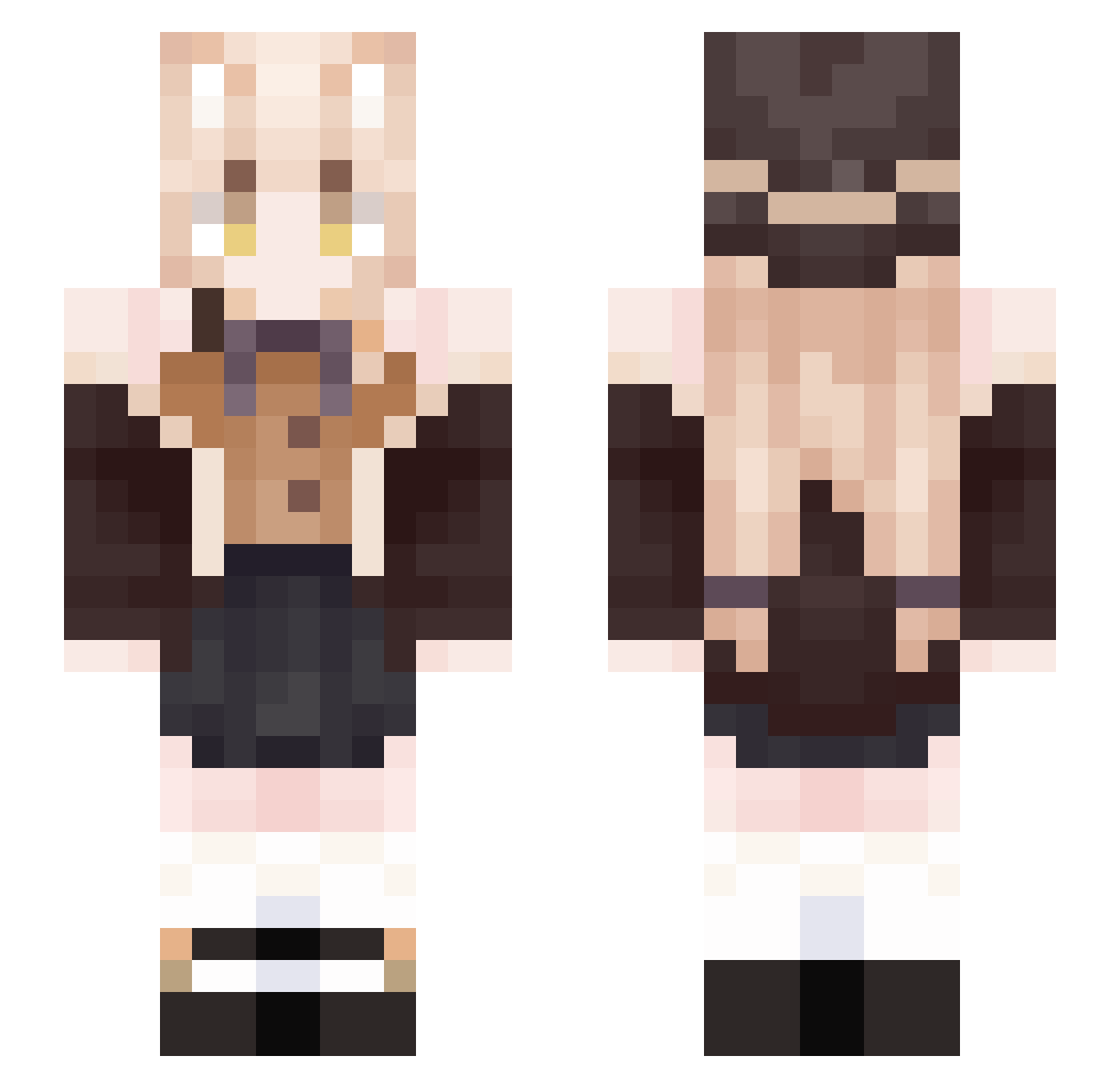 YS_stear Minecraft skin, front and back view