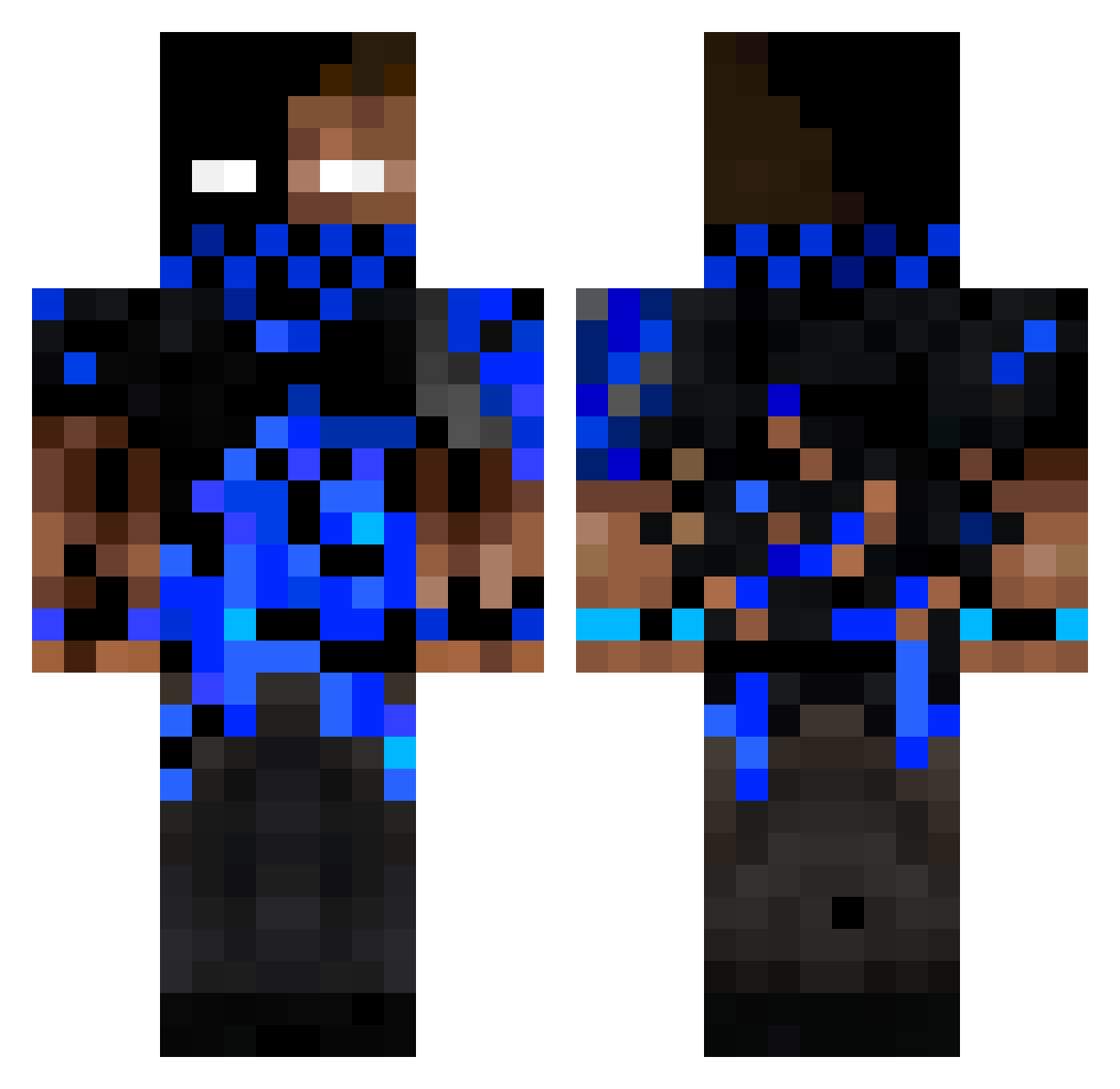 VanRoessel Minecraft skin, front and back view