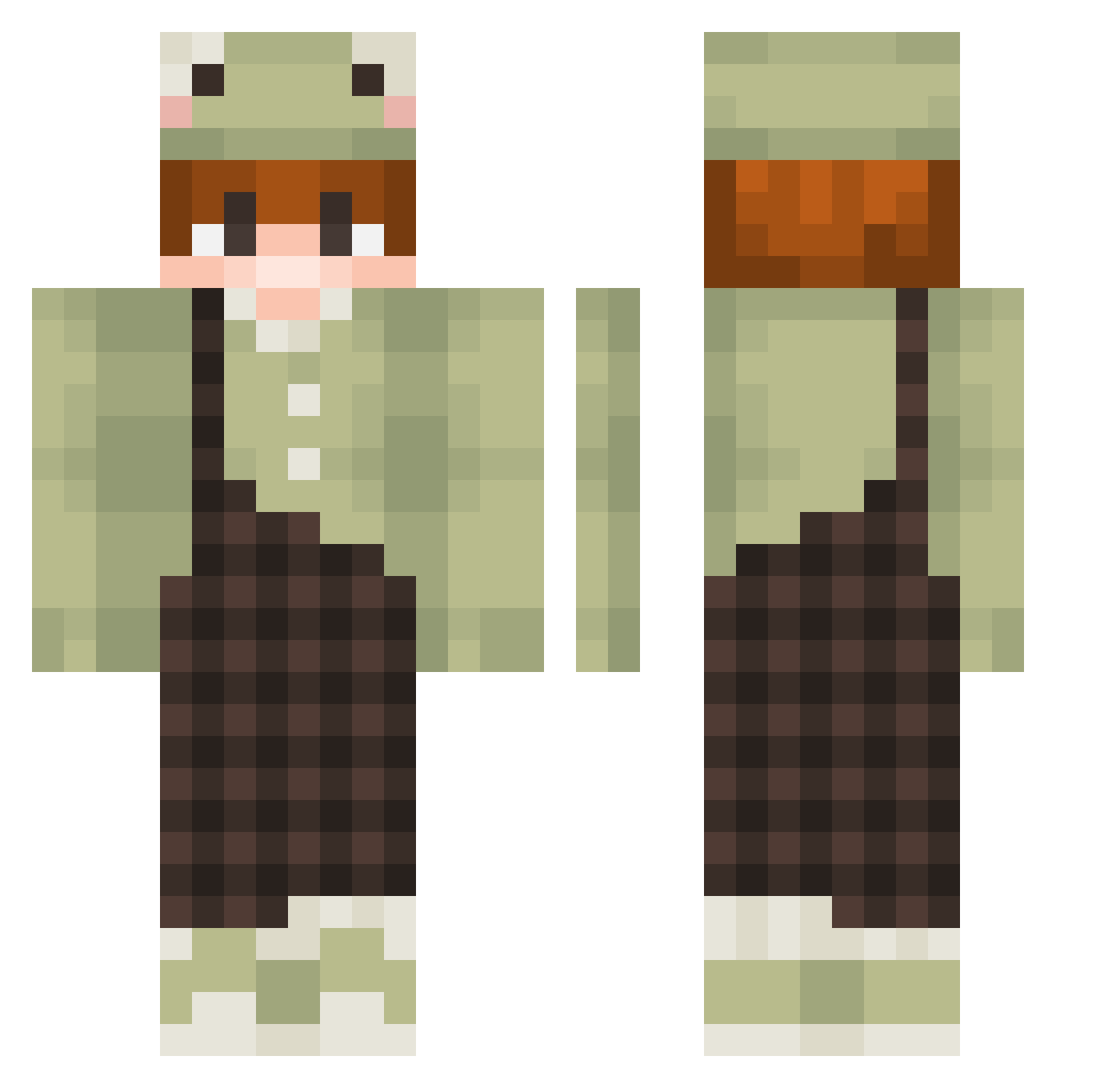 Ailene Minecraft skin, front and back view