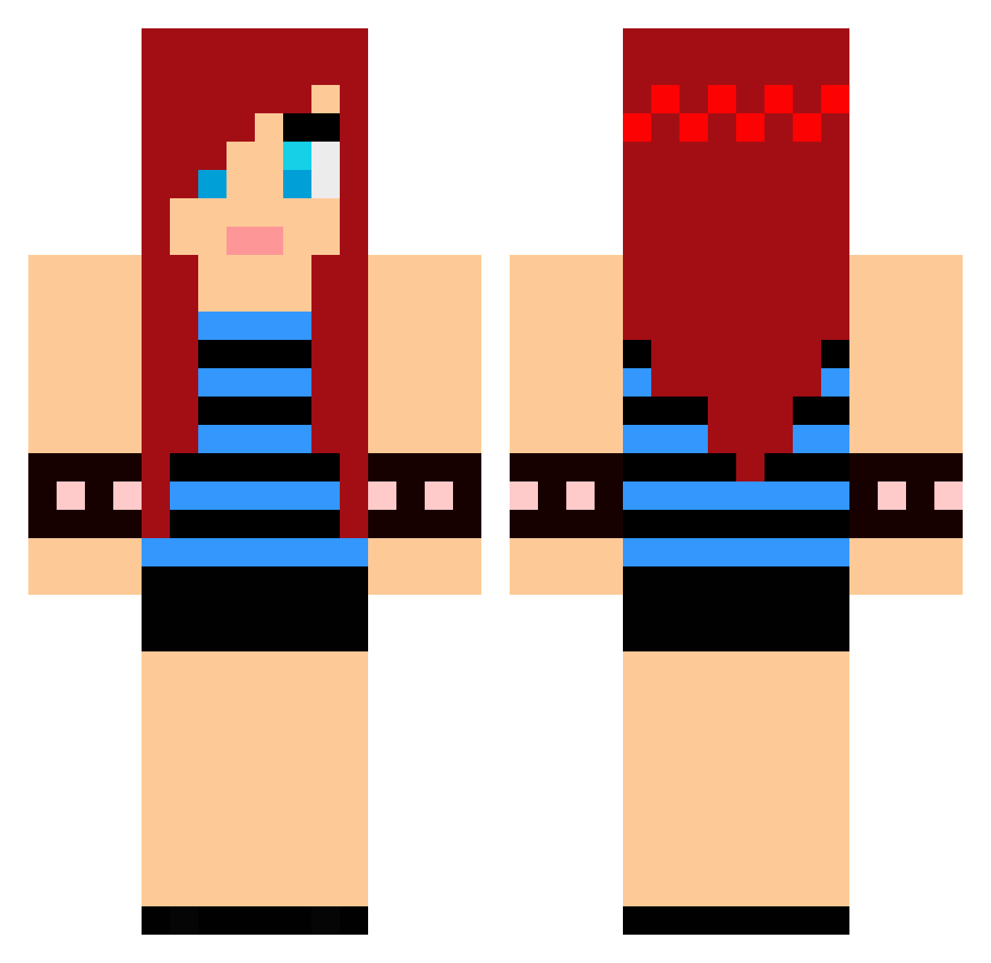 Christina Minecraft skin, front and back view