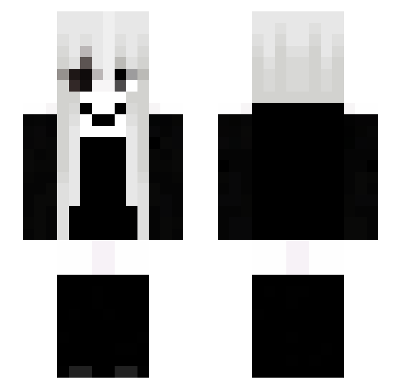 sorxiiaa Minecraft skin, front and back view