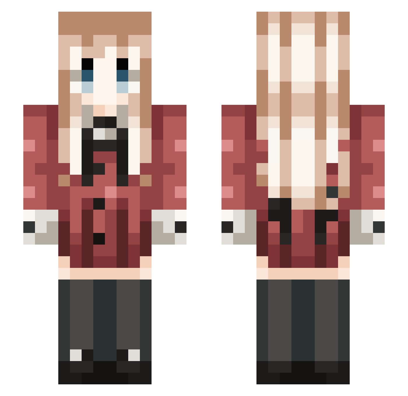 kat_not_weeb Minecraft skin, front and back view