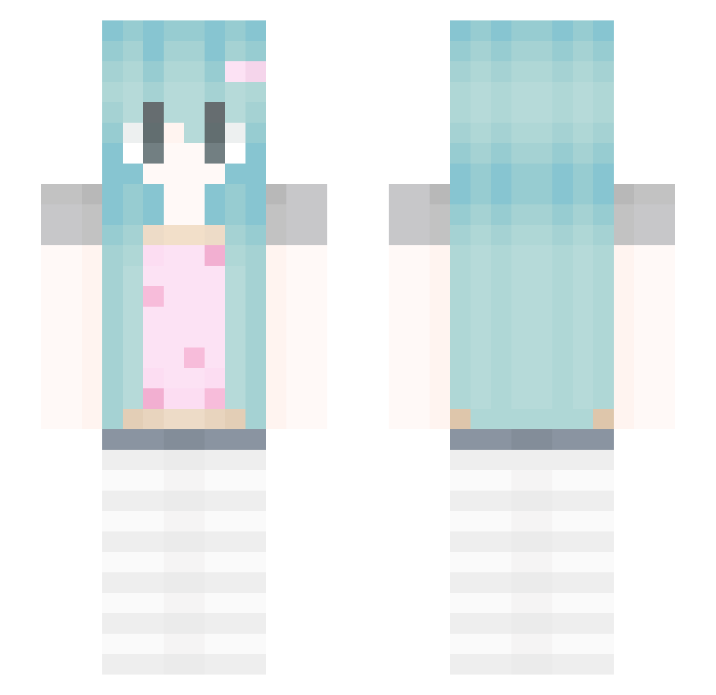 mayalaflamm Minecraft skin, front and back view