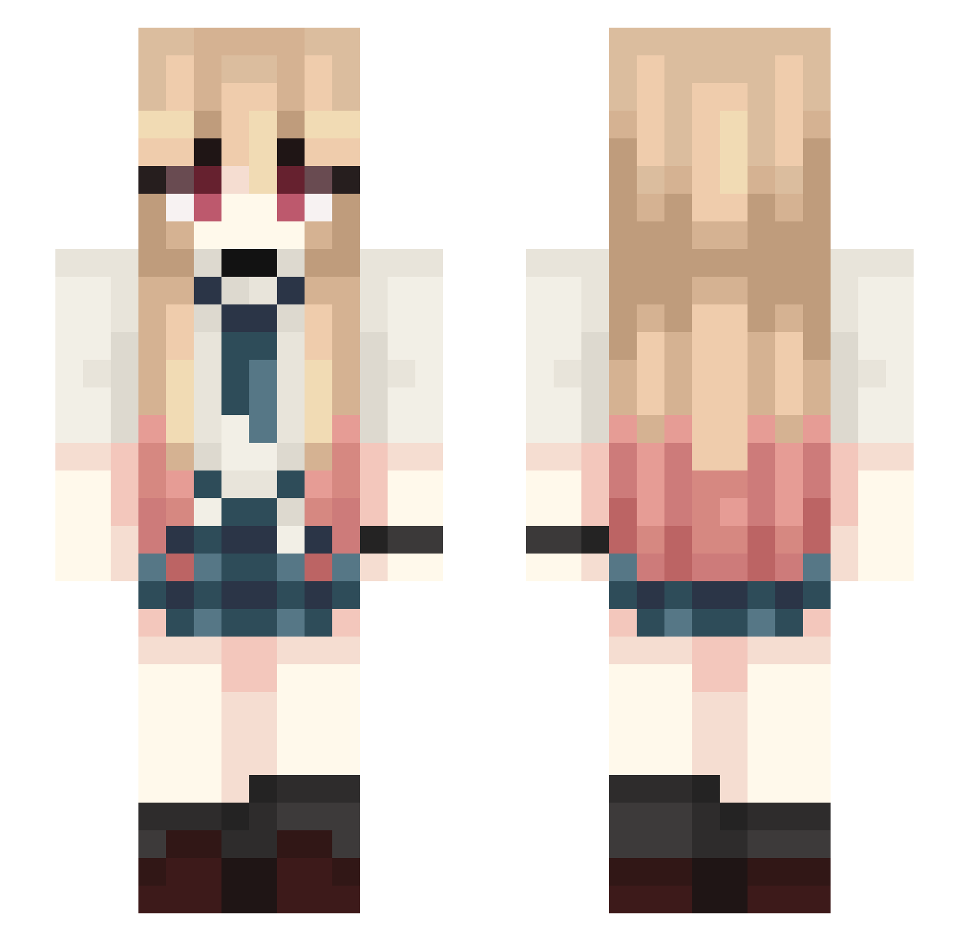 Gre4nik Minecraft skin, front and back view