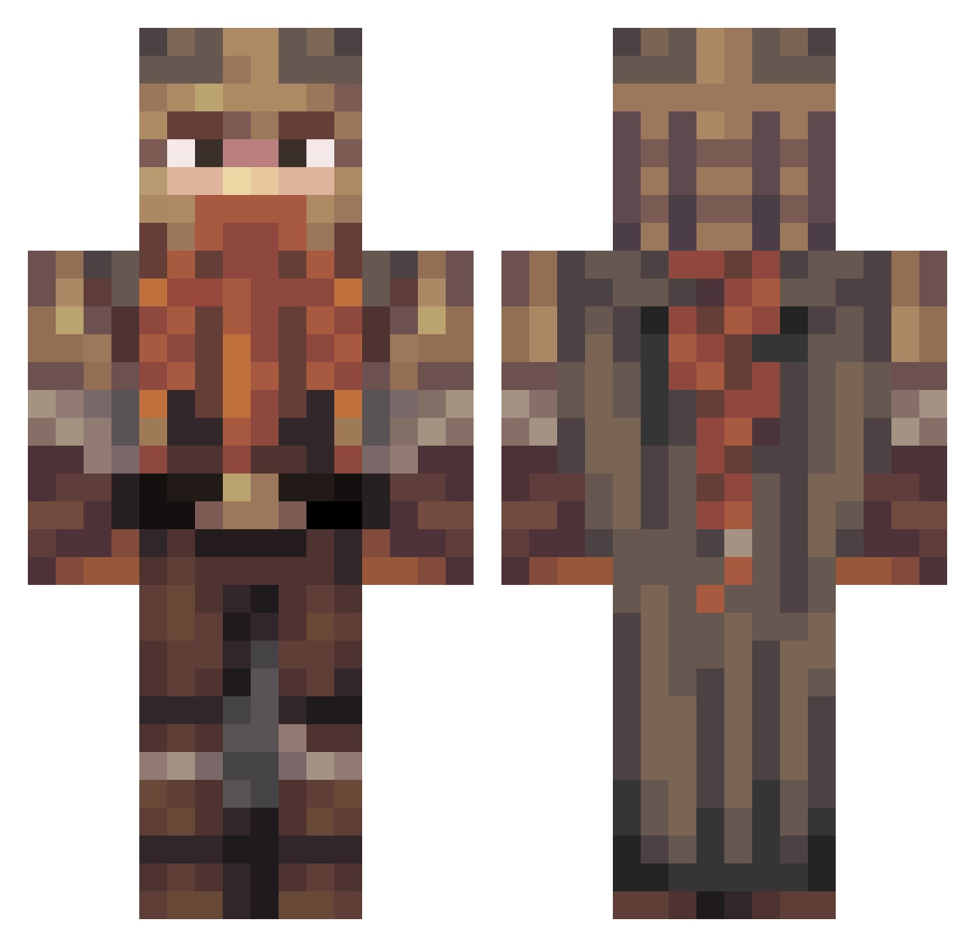 King_James_Rules Minecraft skin, front and back view