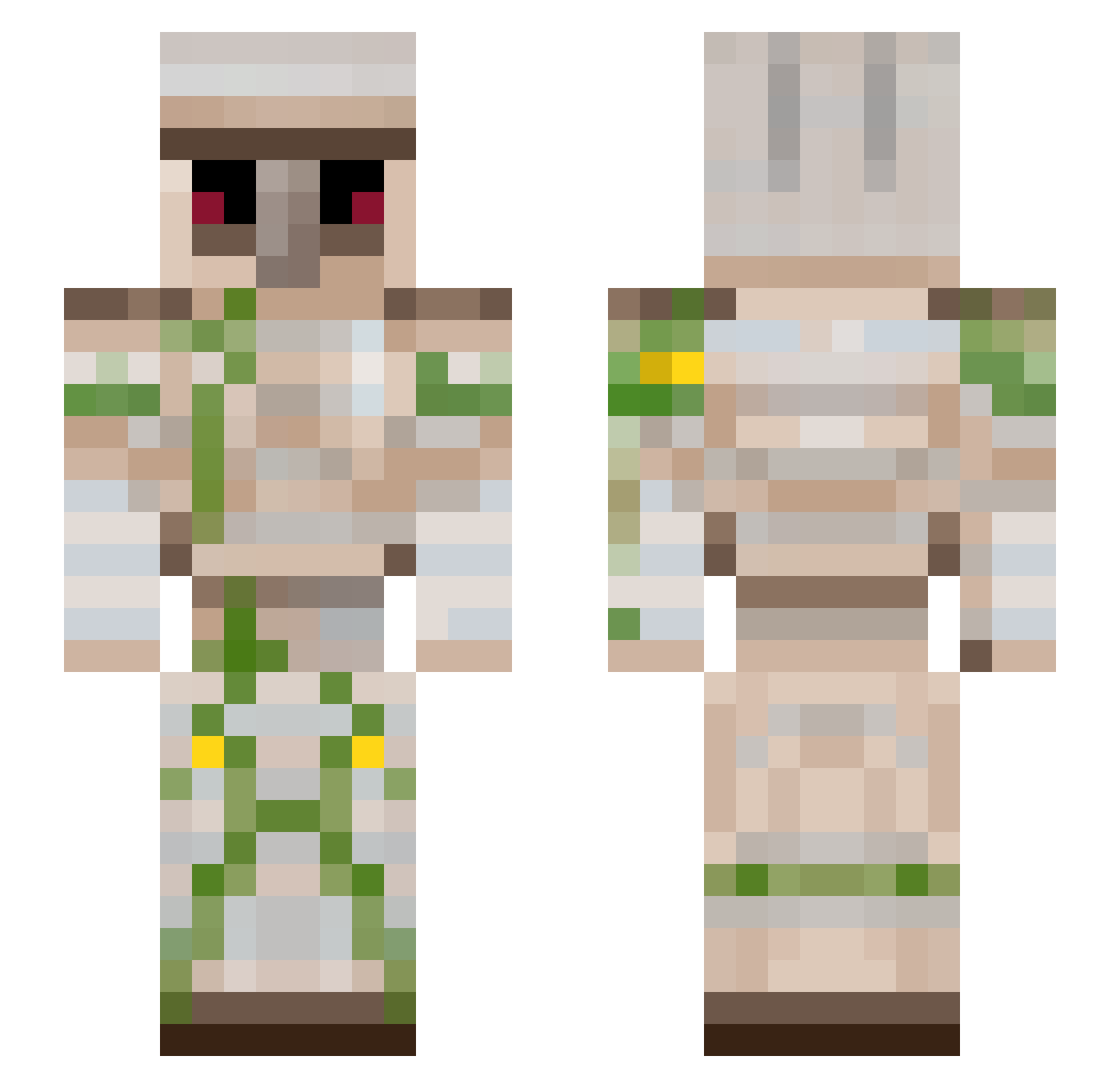 hahayata Minecraft skin, front and back view