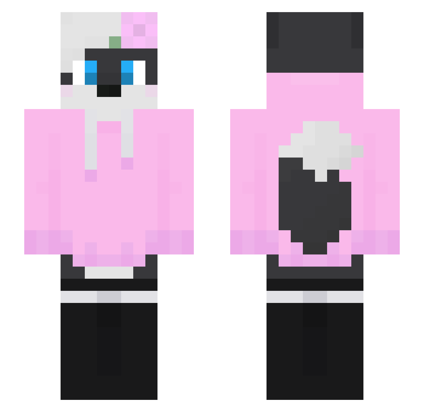 Tigger4046 Minecraft skin, front and back view