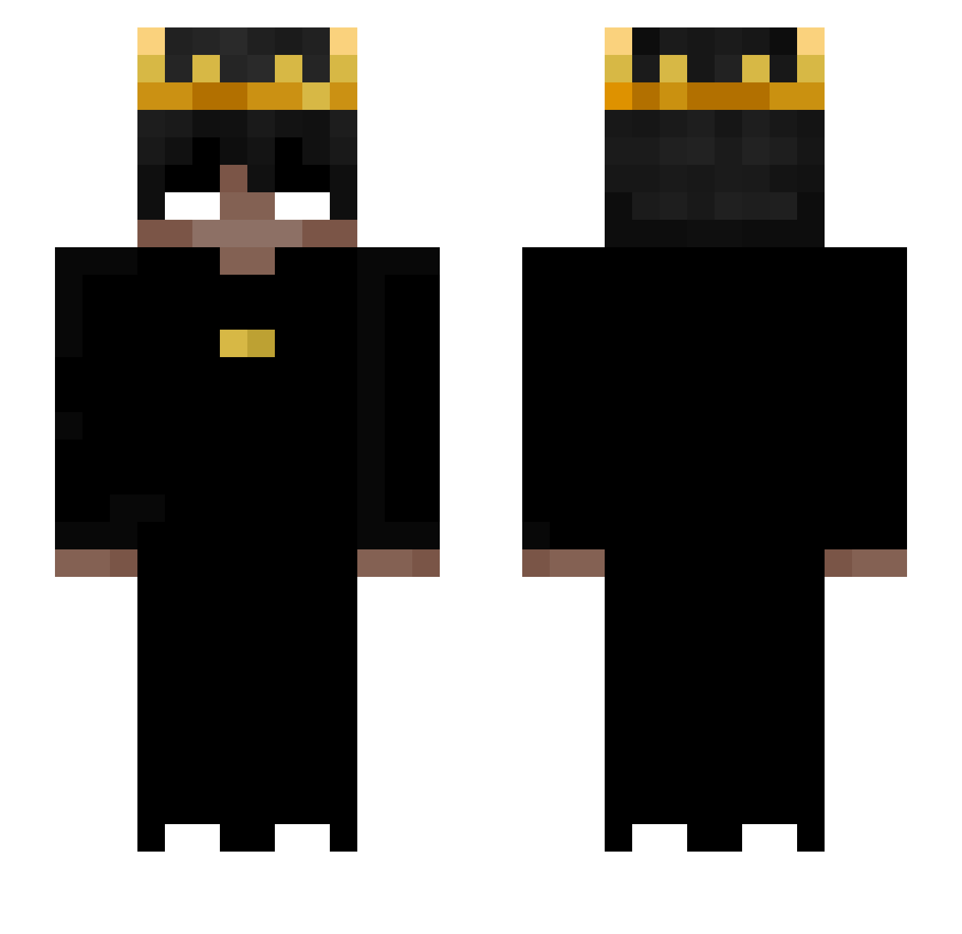 zProsy Minecraft skin, front and back view