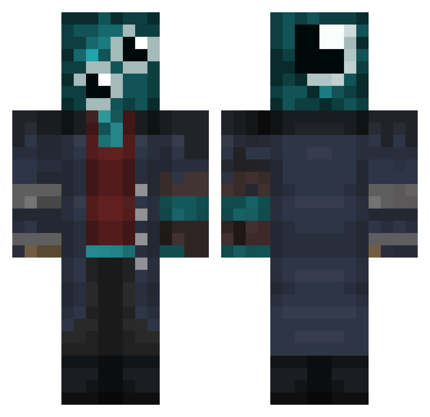 Red_Dragon_King Minecraft skin, front and back view
