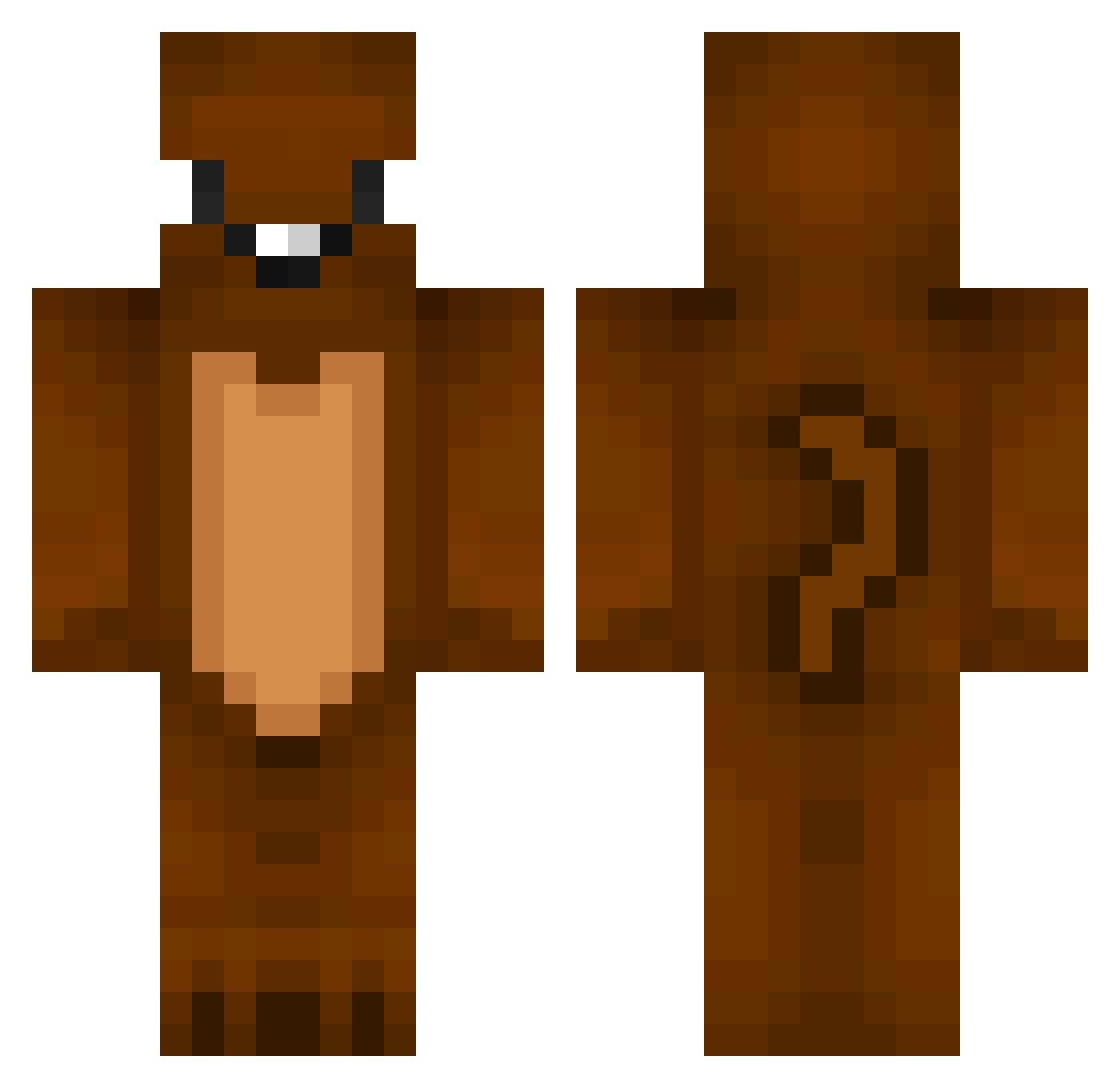 Cichael_Mouse Minecraft skin, front and back view