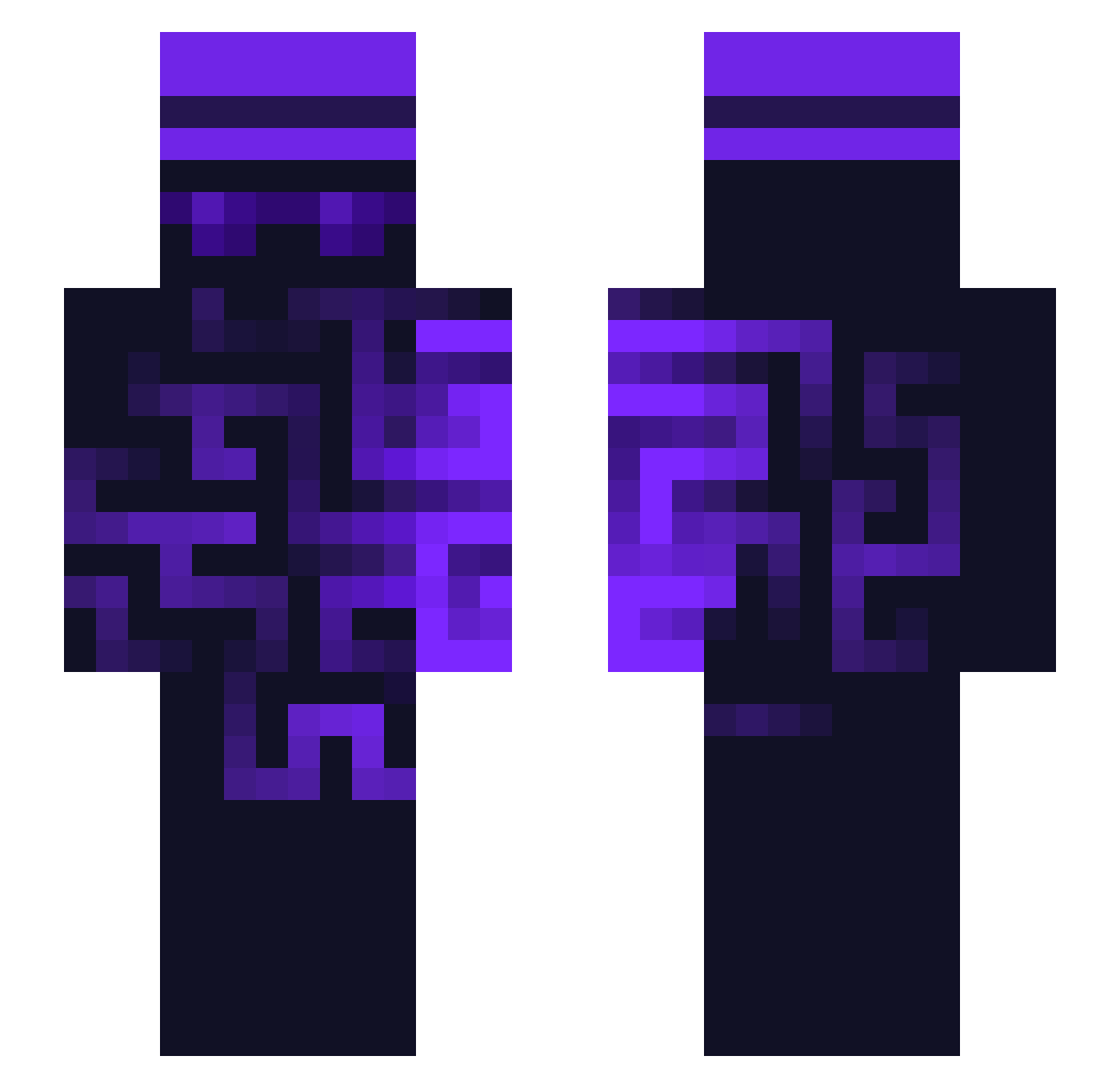 rfkw Minecraft skin, front and back view