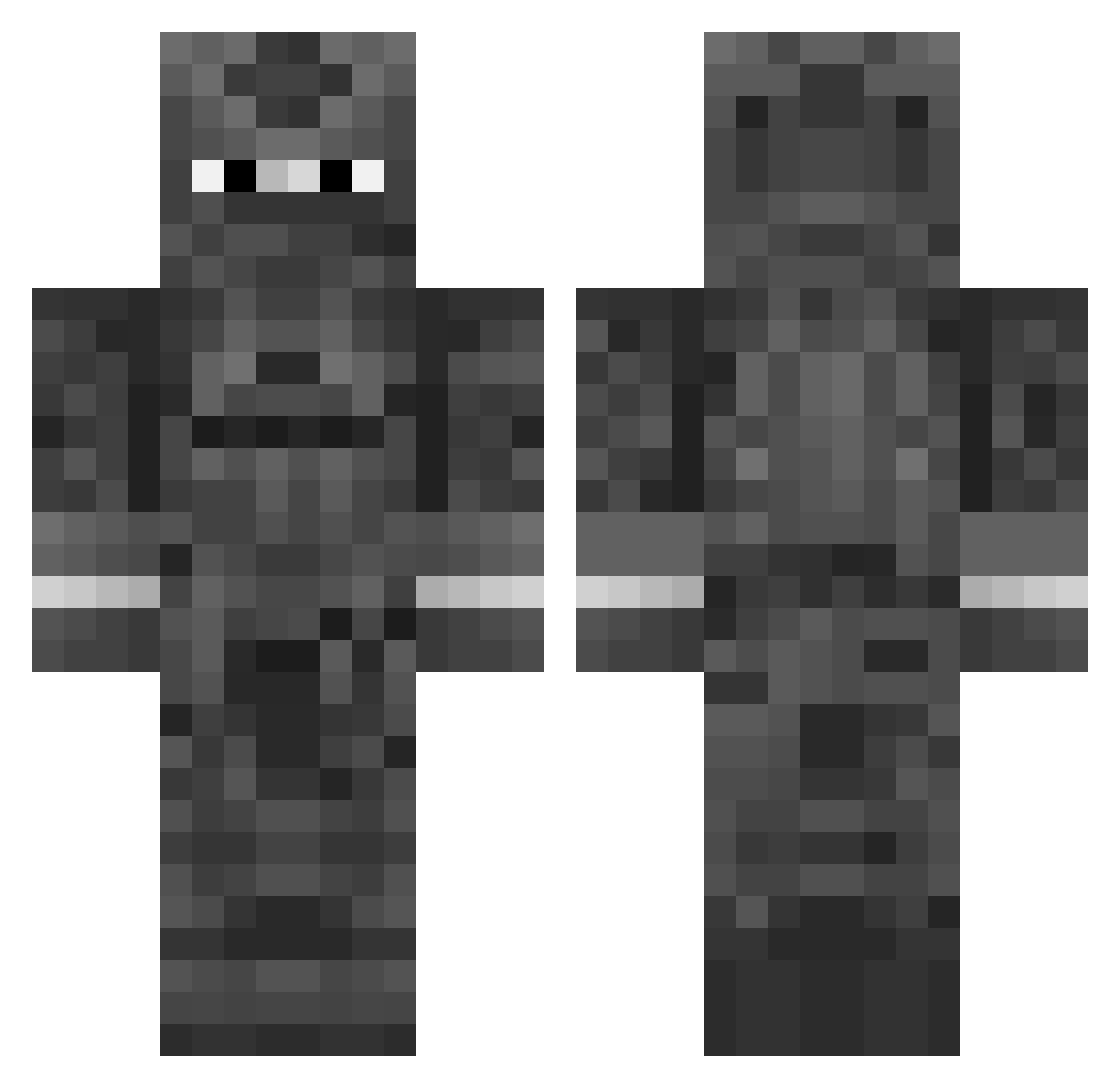 Reronnn Minecraft skin, front and back view
