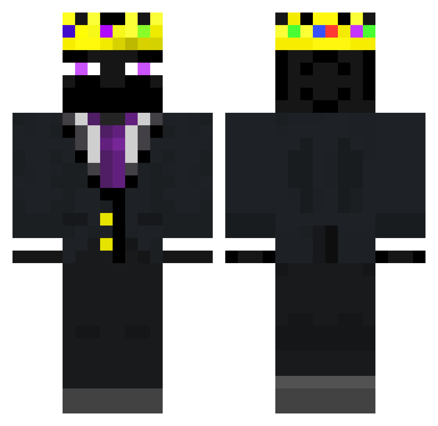 xxHanSoloburger Minecraft skin, front and back view