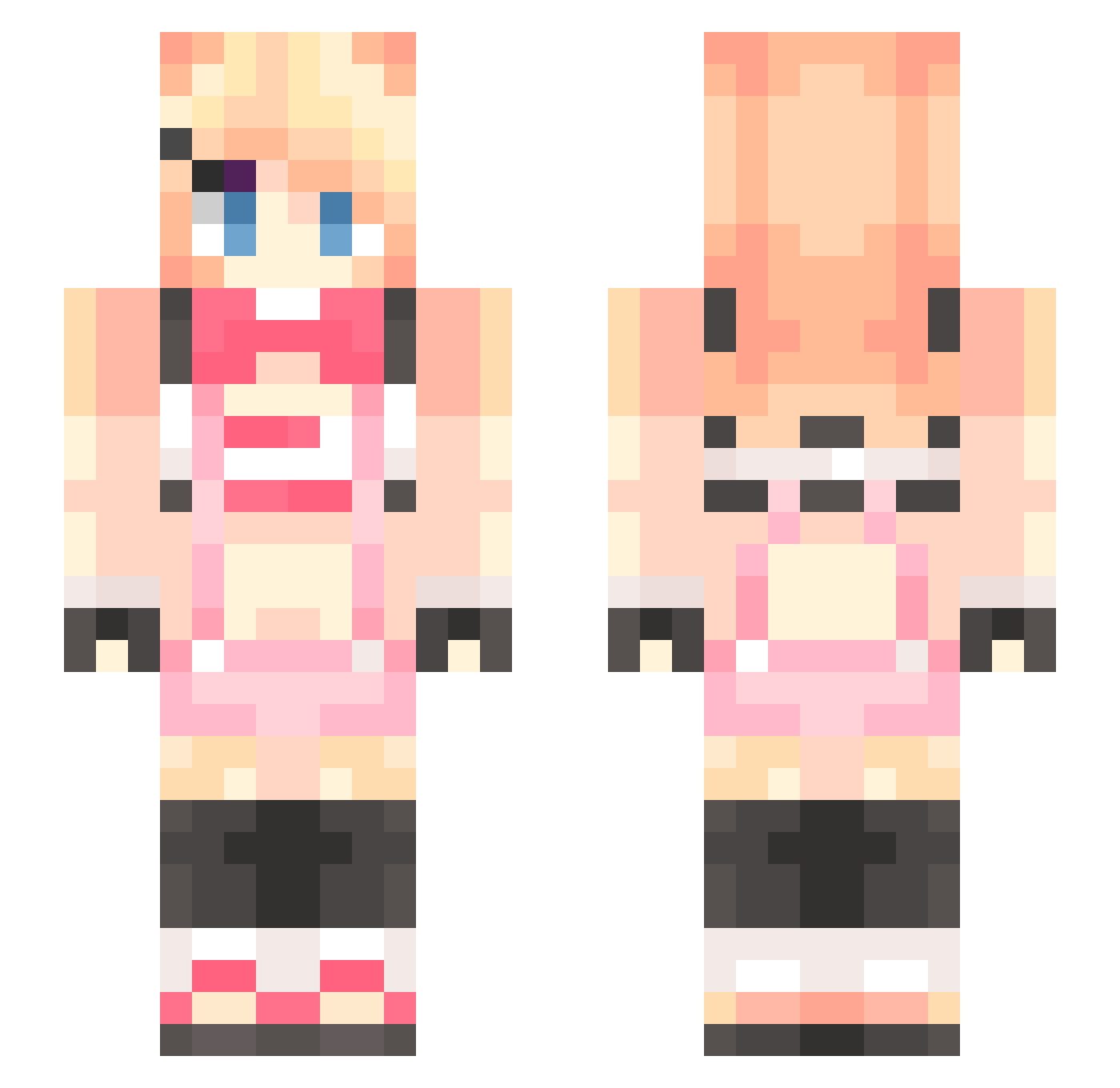 X_Hoshino_X Minecraft skin, front and back view
