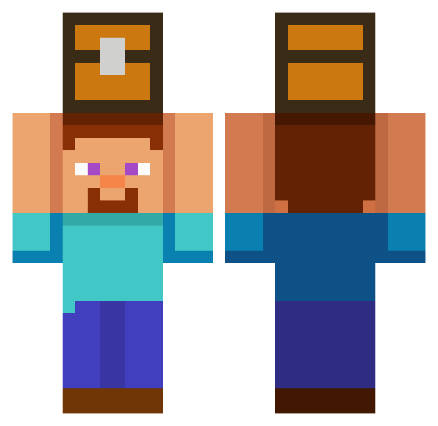 JOMYUNGOH Minecraft skin, front and back view