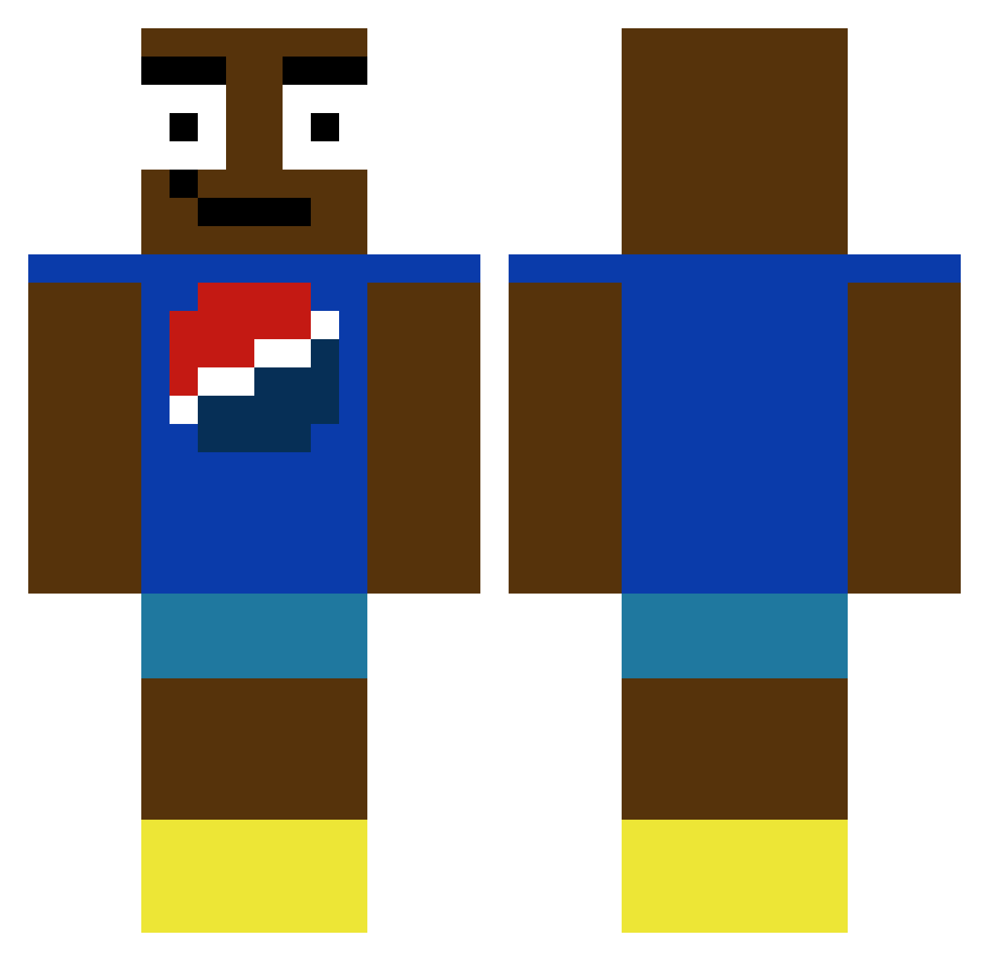 xXJvesterXx Minecraft skin, front and back view