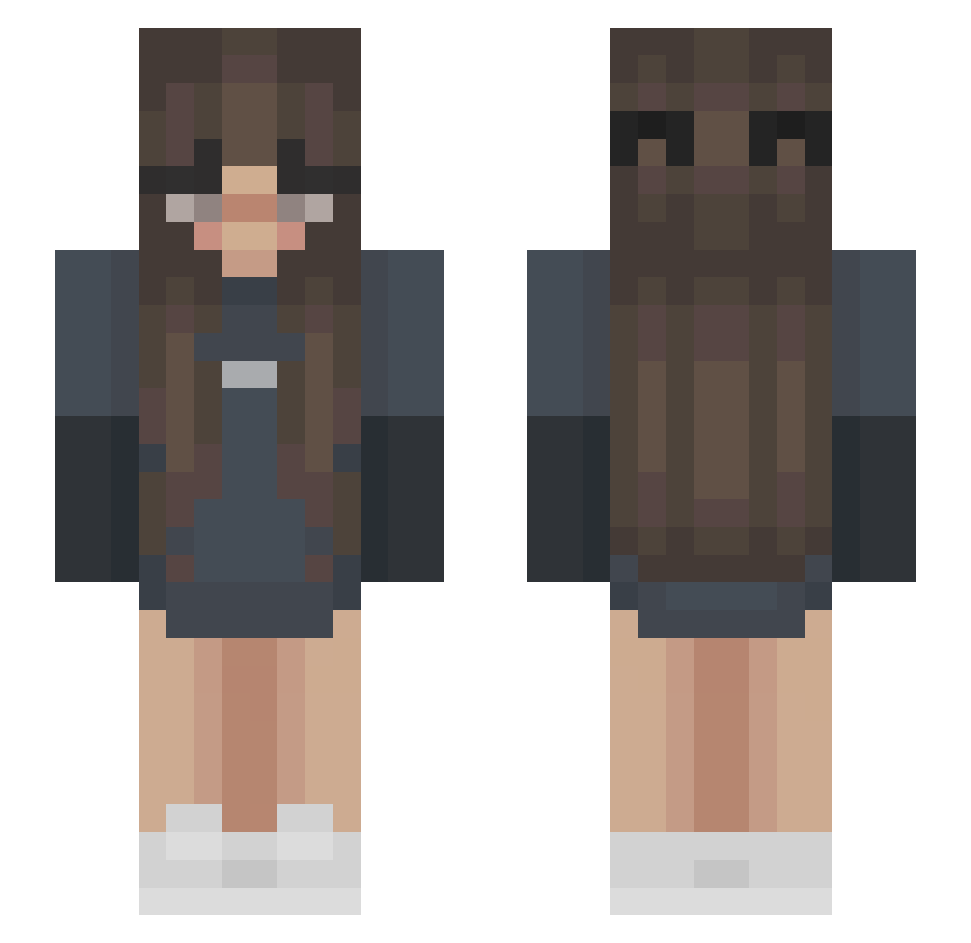Unicorn_jojo Minecraft skin, front and back view
