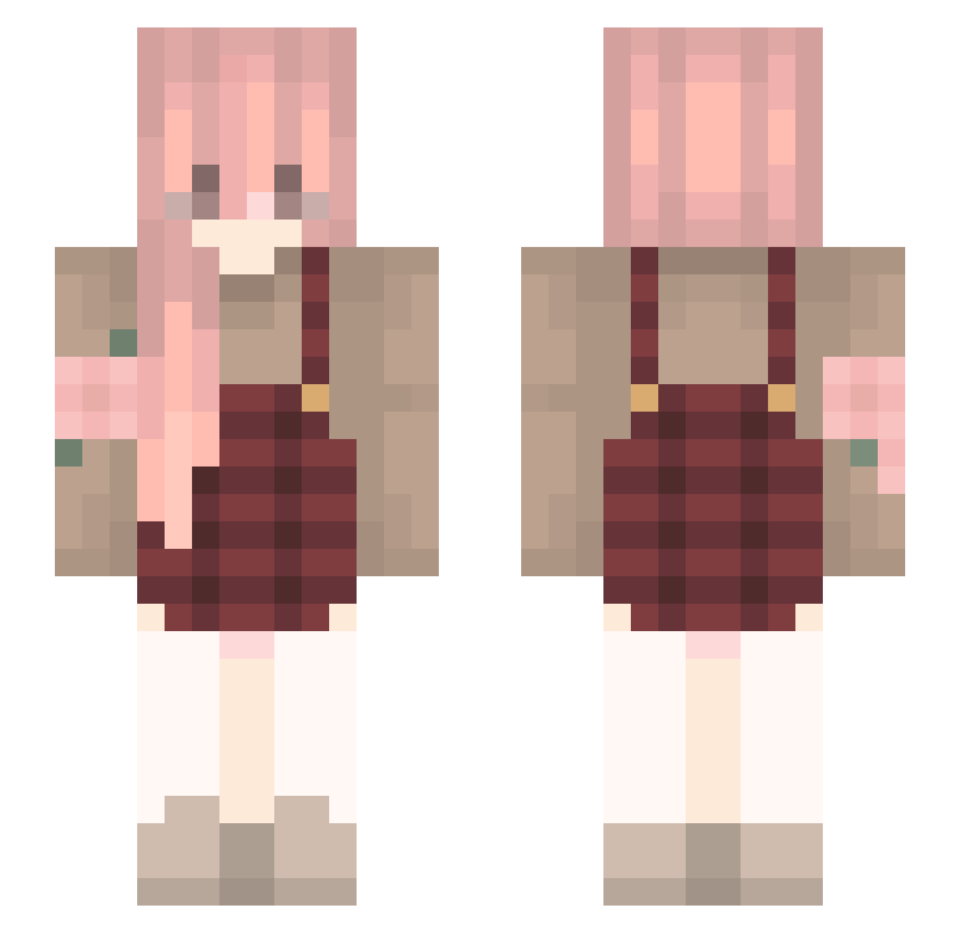 valik_off Minecraft skin, front and back view