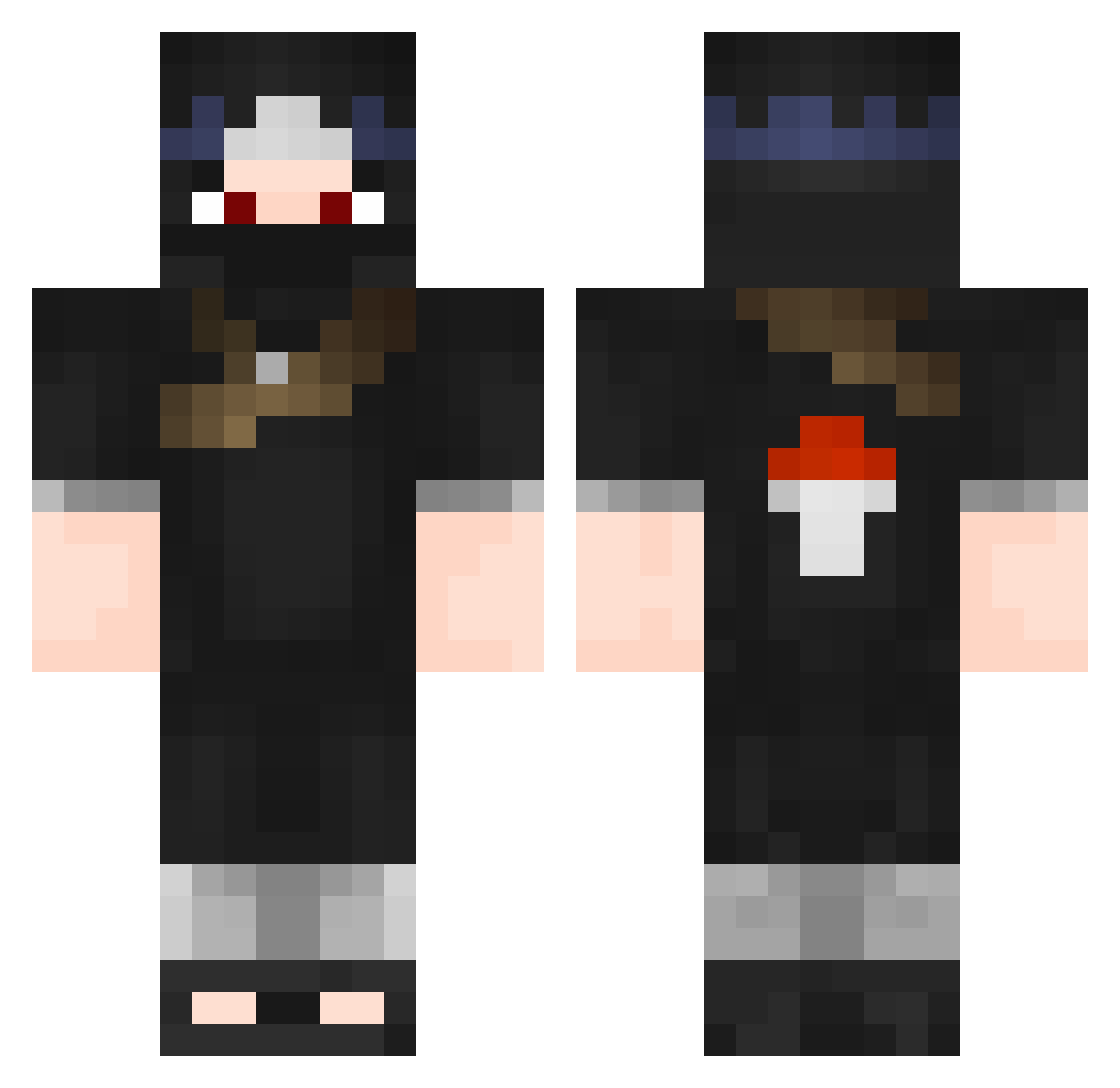 ProdigyTrickz Minecraft skin, front and back view