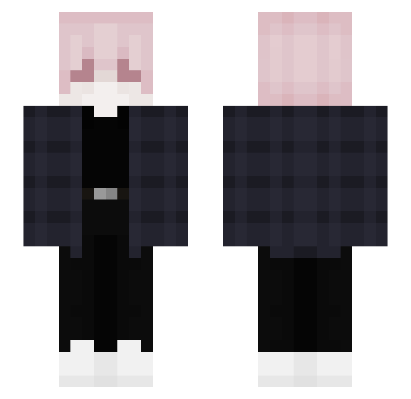 Thwror Minecraft skin, front and back view