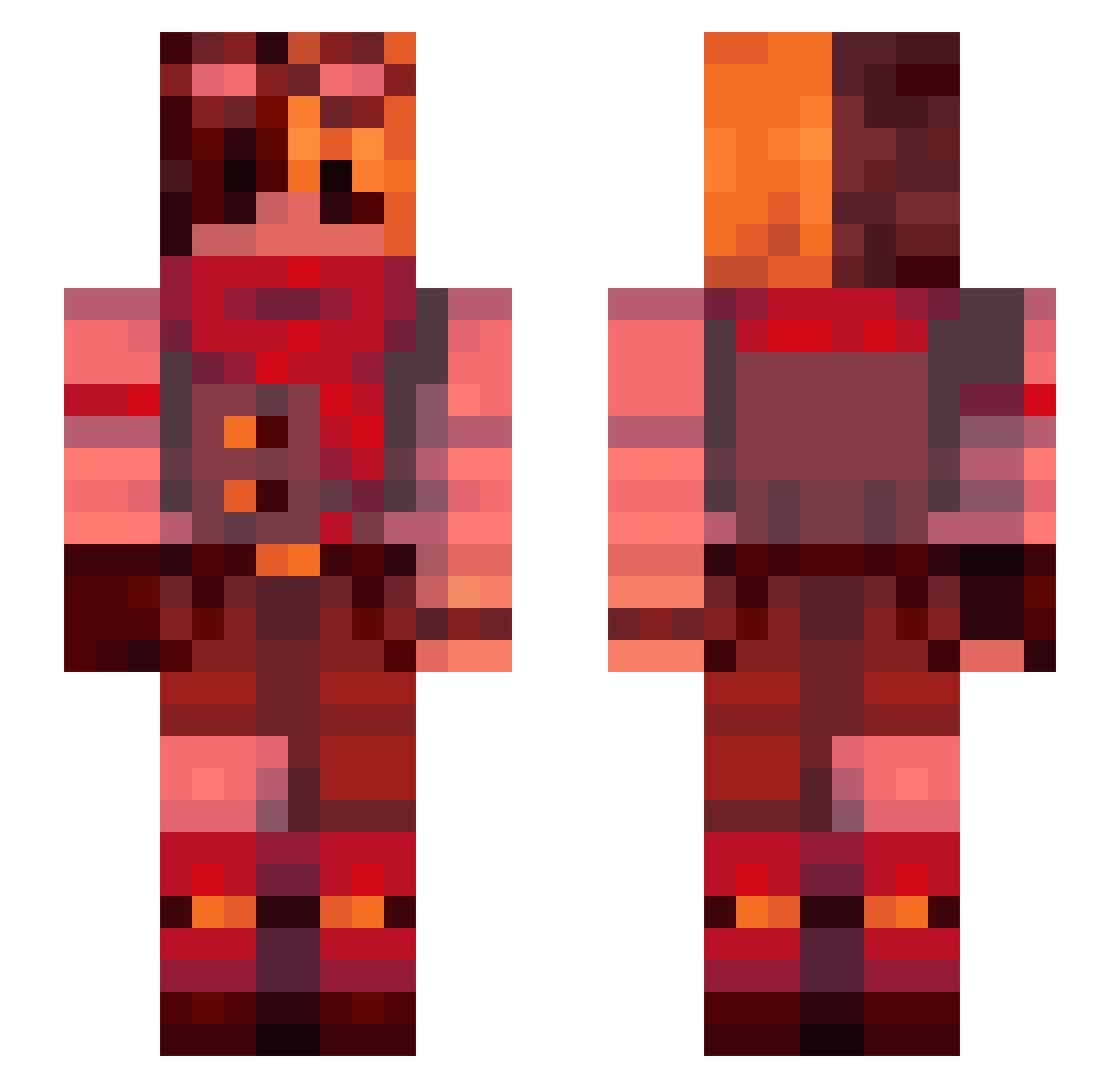 Ov_The_Pumpkin Minecraft skin, front and back view