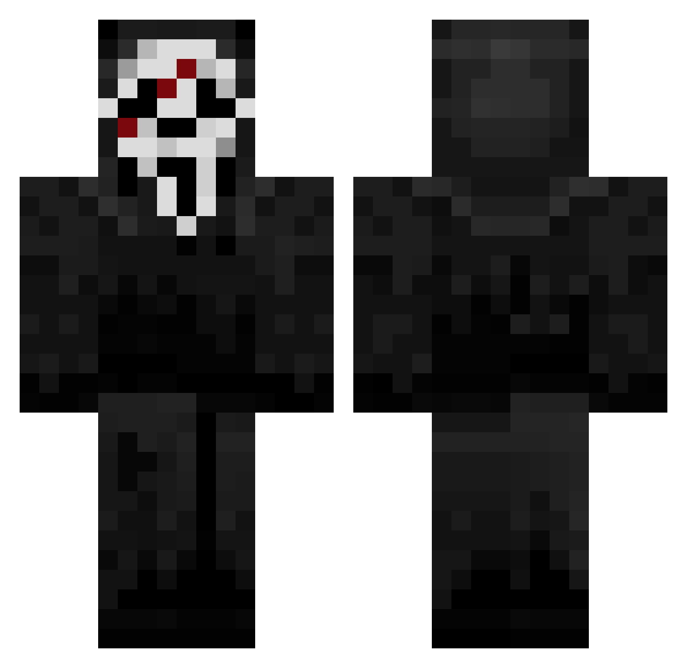 KansCo Minecraft skin, front and back view