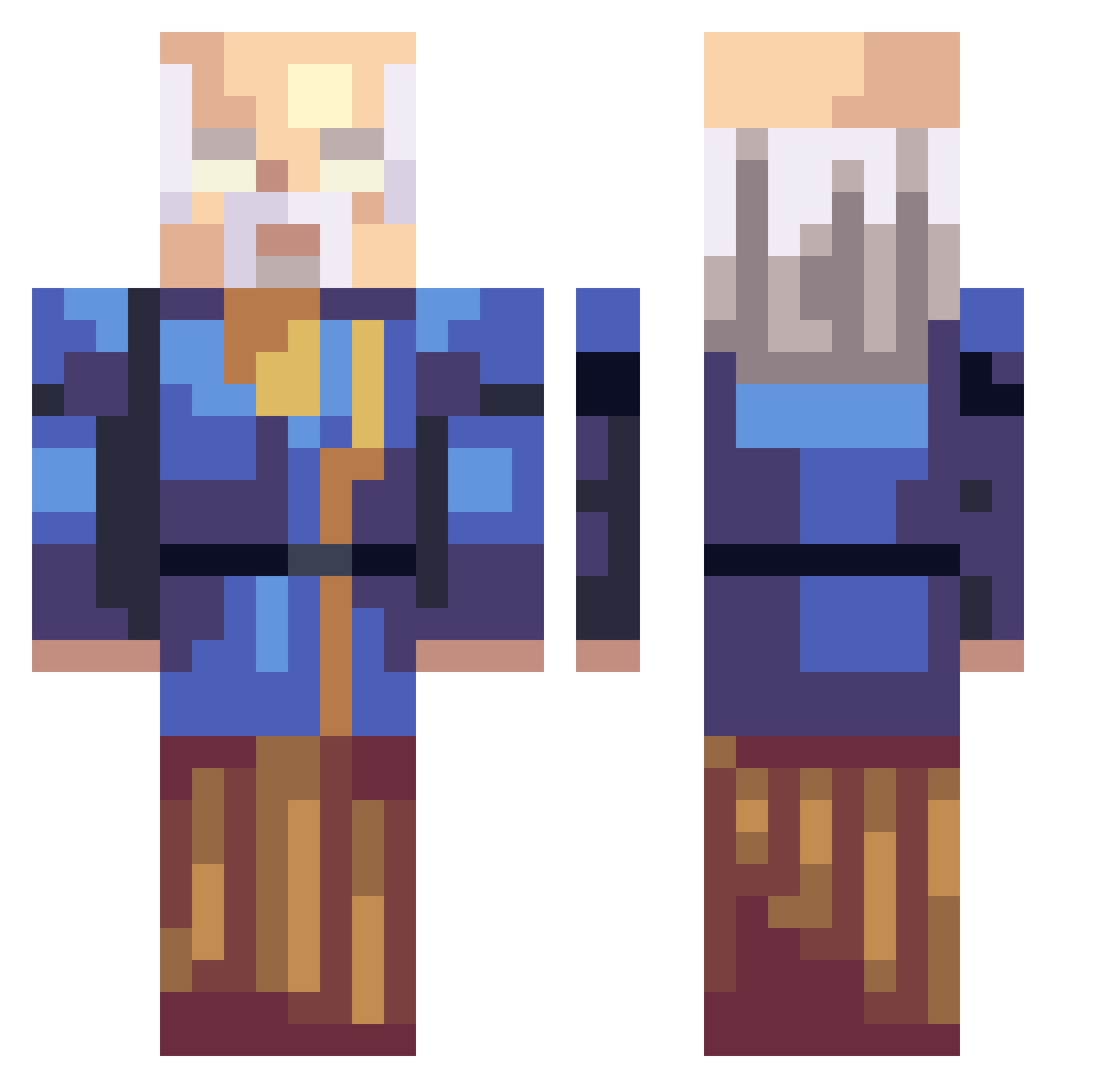 Volensy_ Minecraft skin, front and back view
