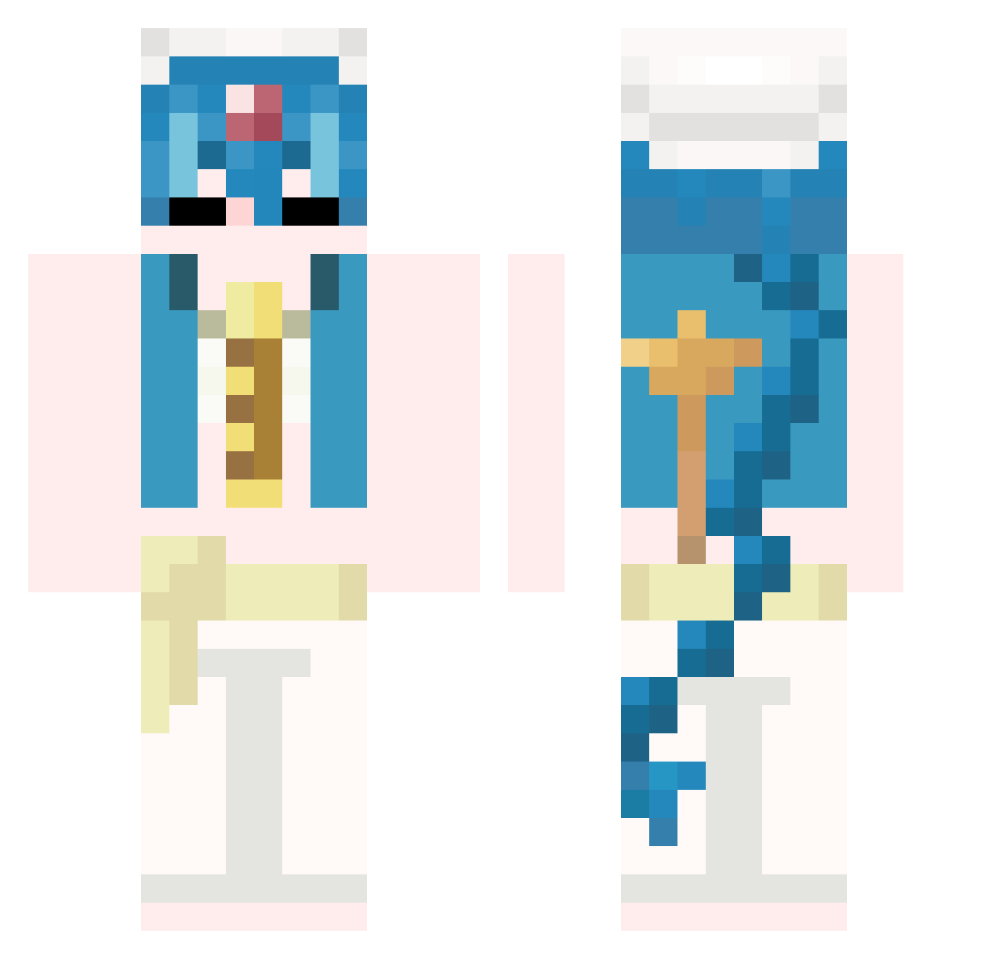 Greggyy Minecraft skin, front and back view