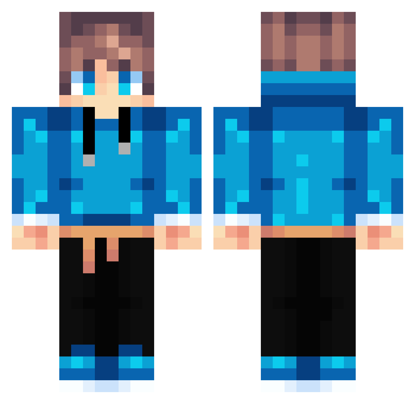 ProlixityGames Minecraft skin, front and back view