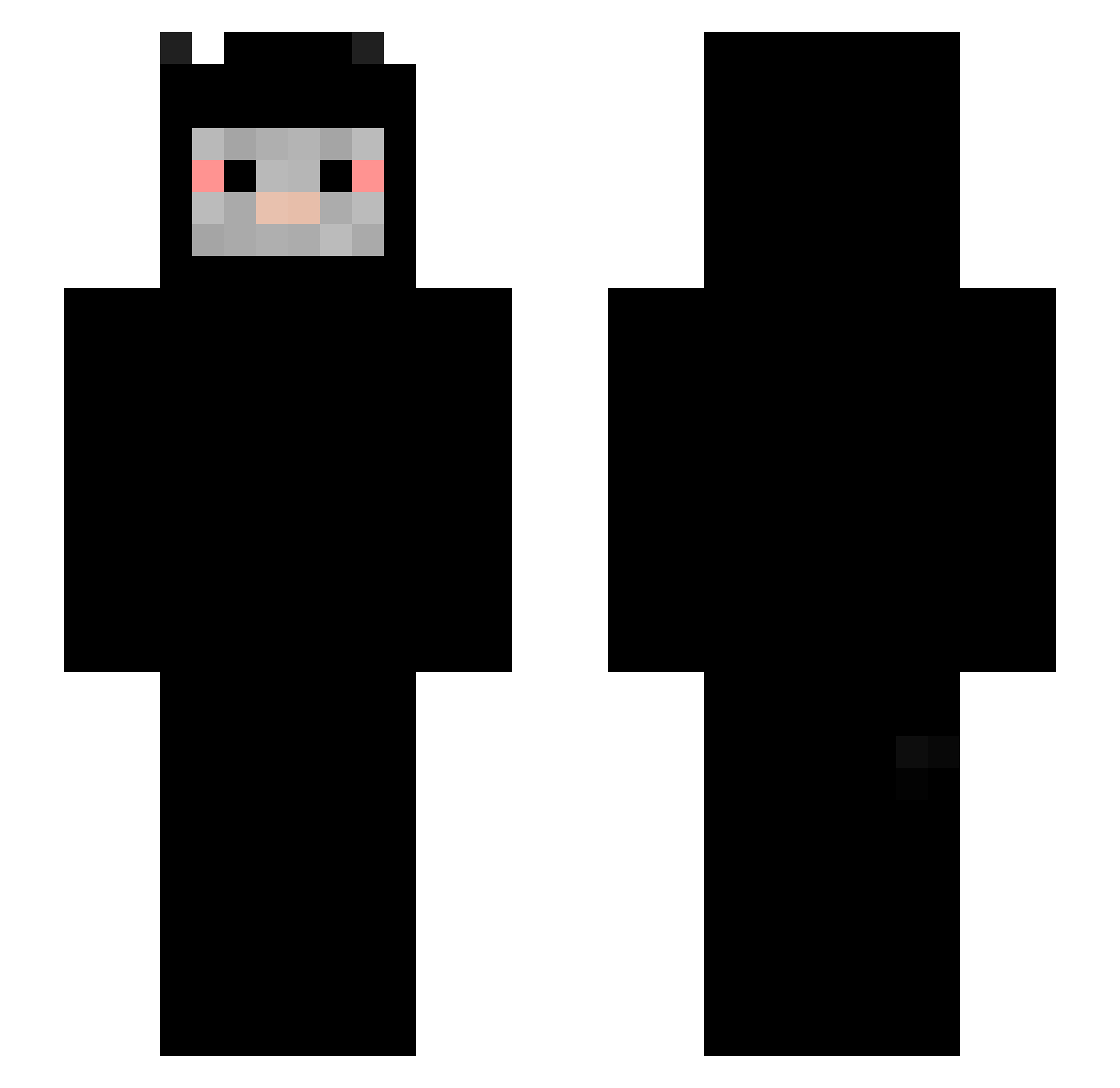 rattrat Minecraft skin, front and back view