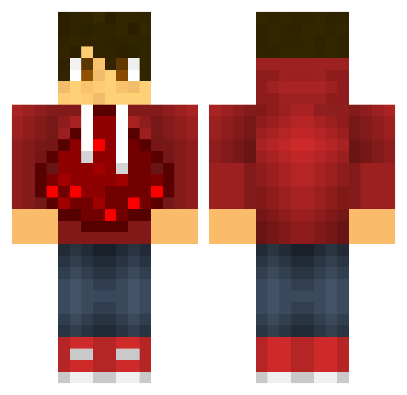 JonnySpeck Minecraft skin, front and back view