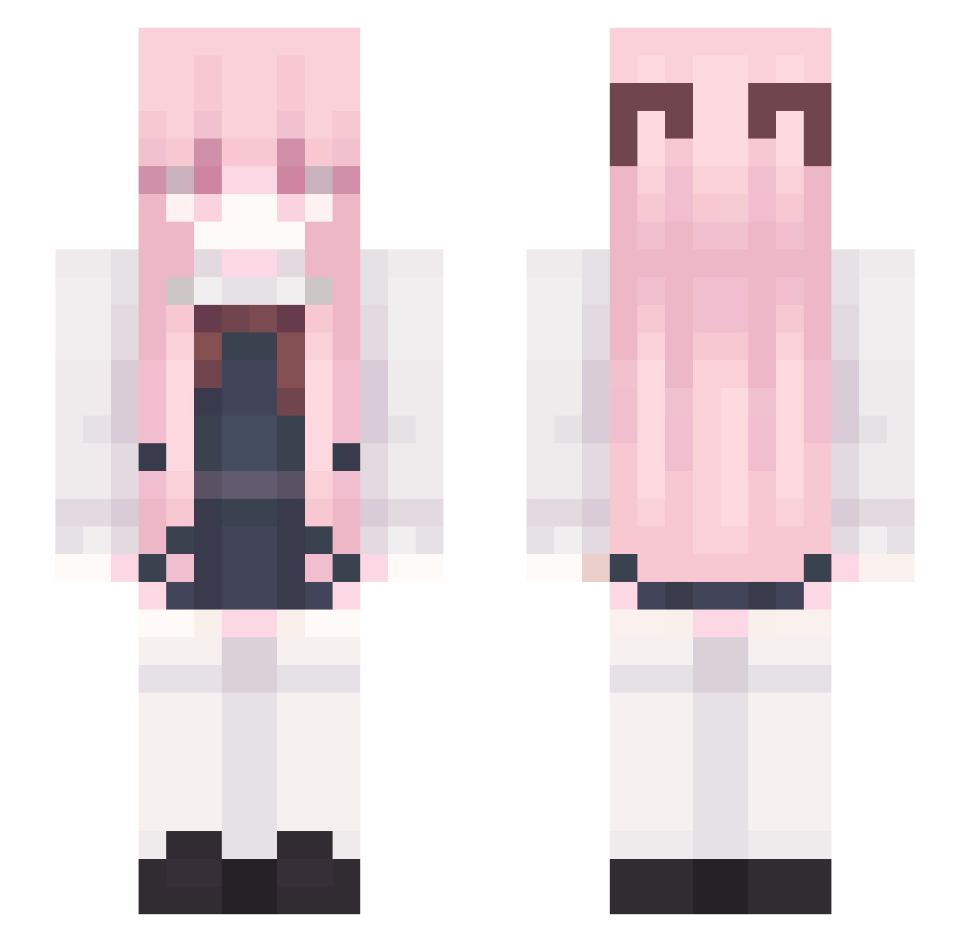 Momoya8463 Minecraft skin, front and back view
