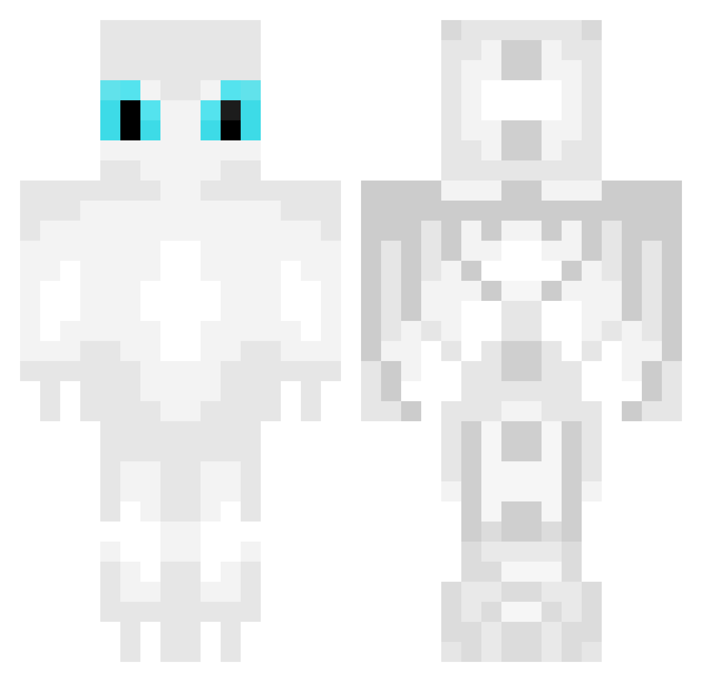 bauerGV Minecraft skin, front and back view