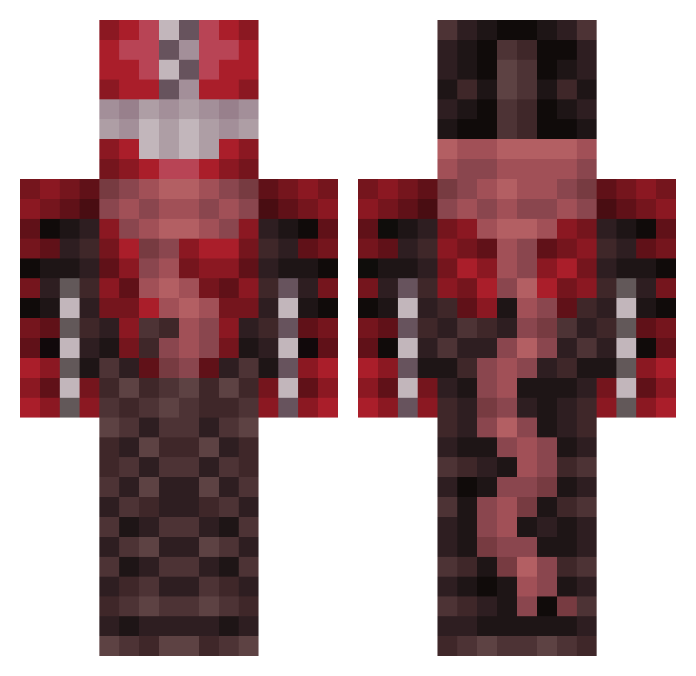 Gal4cticStars Minecraft skin, front and back view