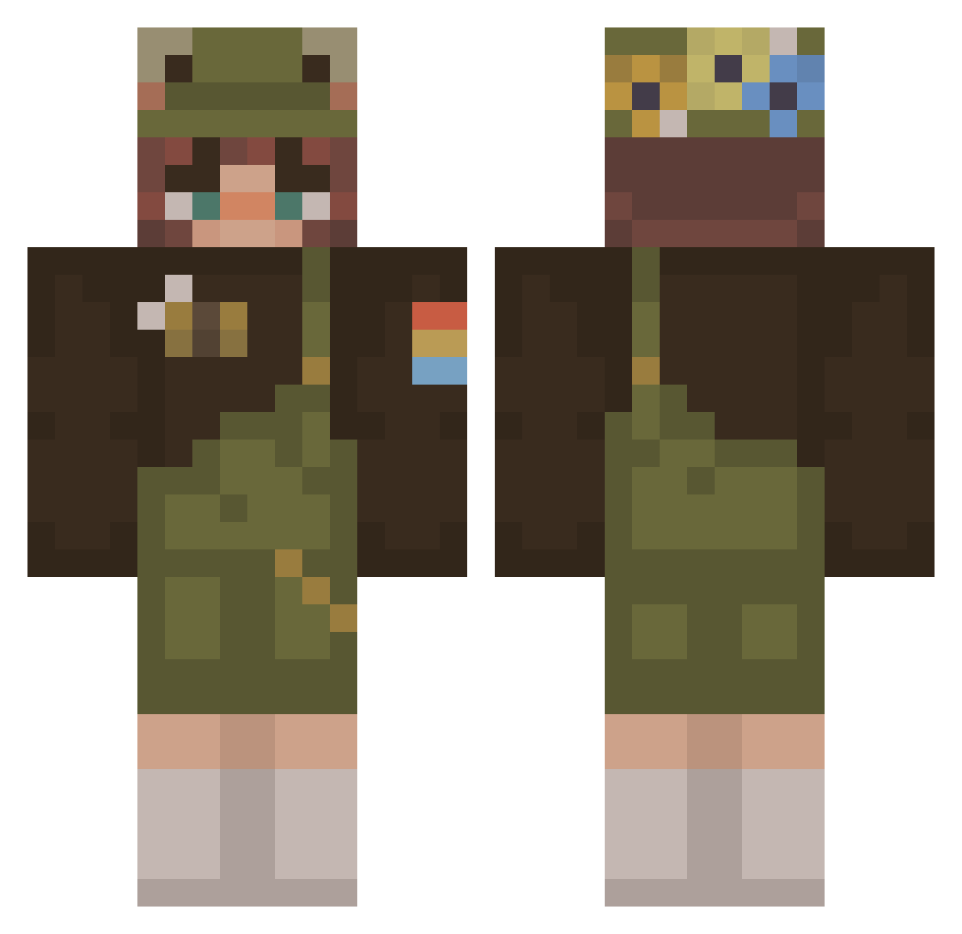 TheTonyZone Minecraft skin, front and back view