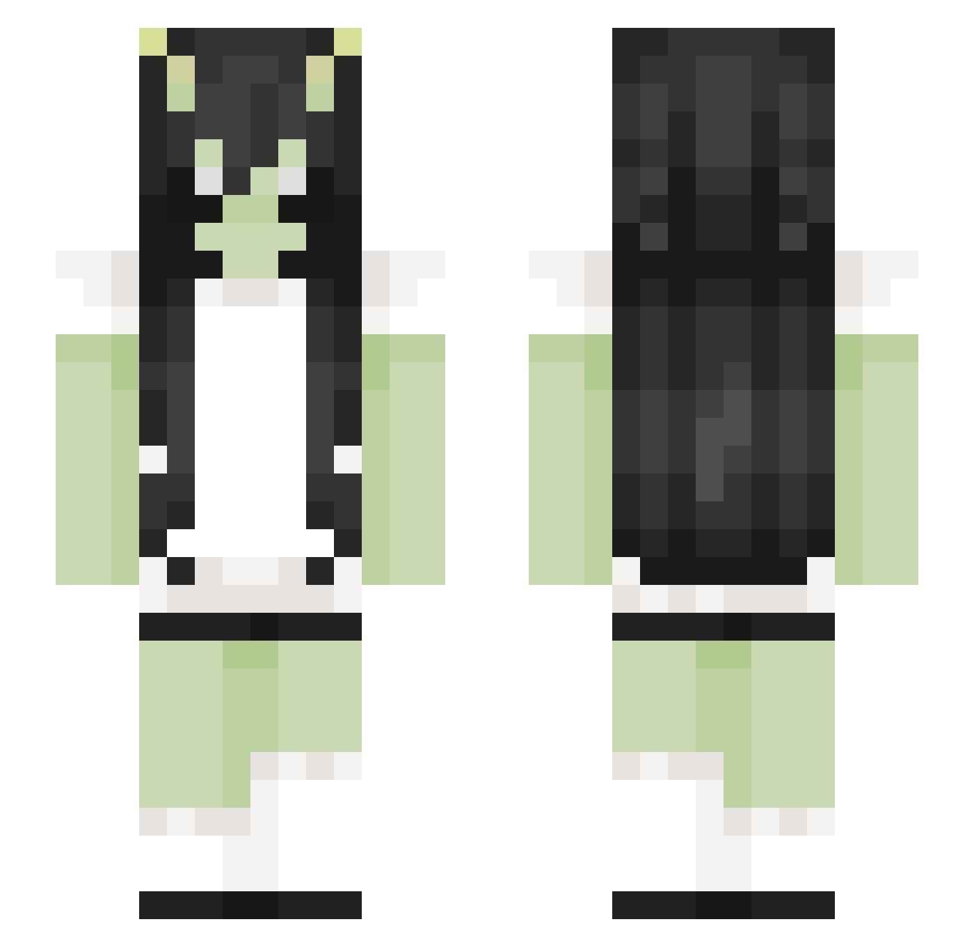 alitnh Minecraft skin, front and back view