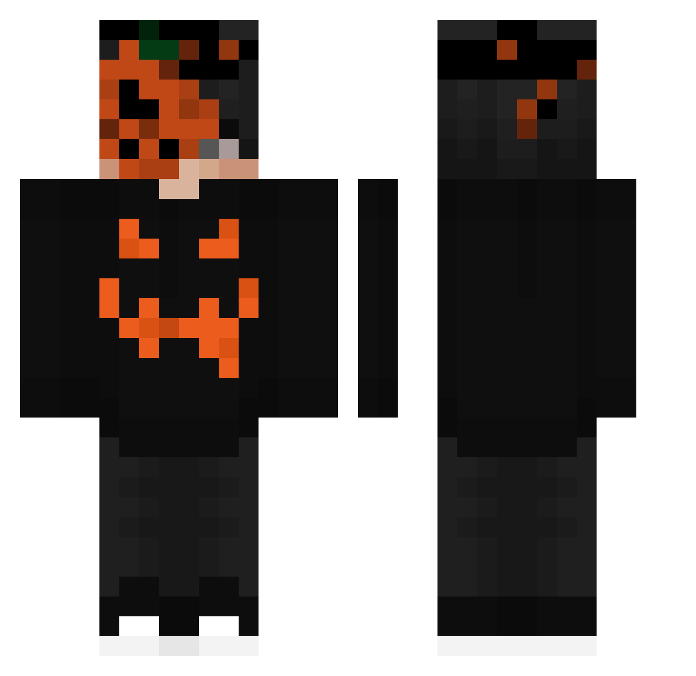 Brambyy Minecraft skin, front and back view